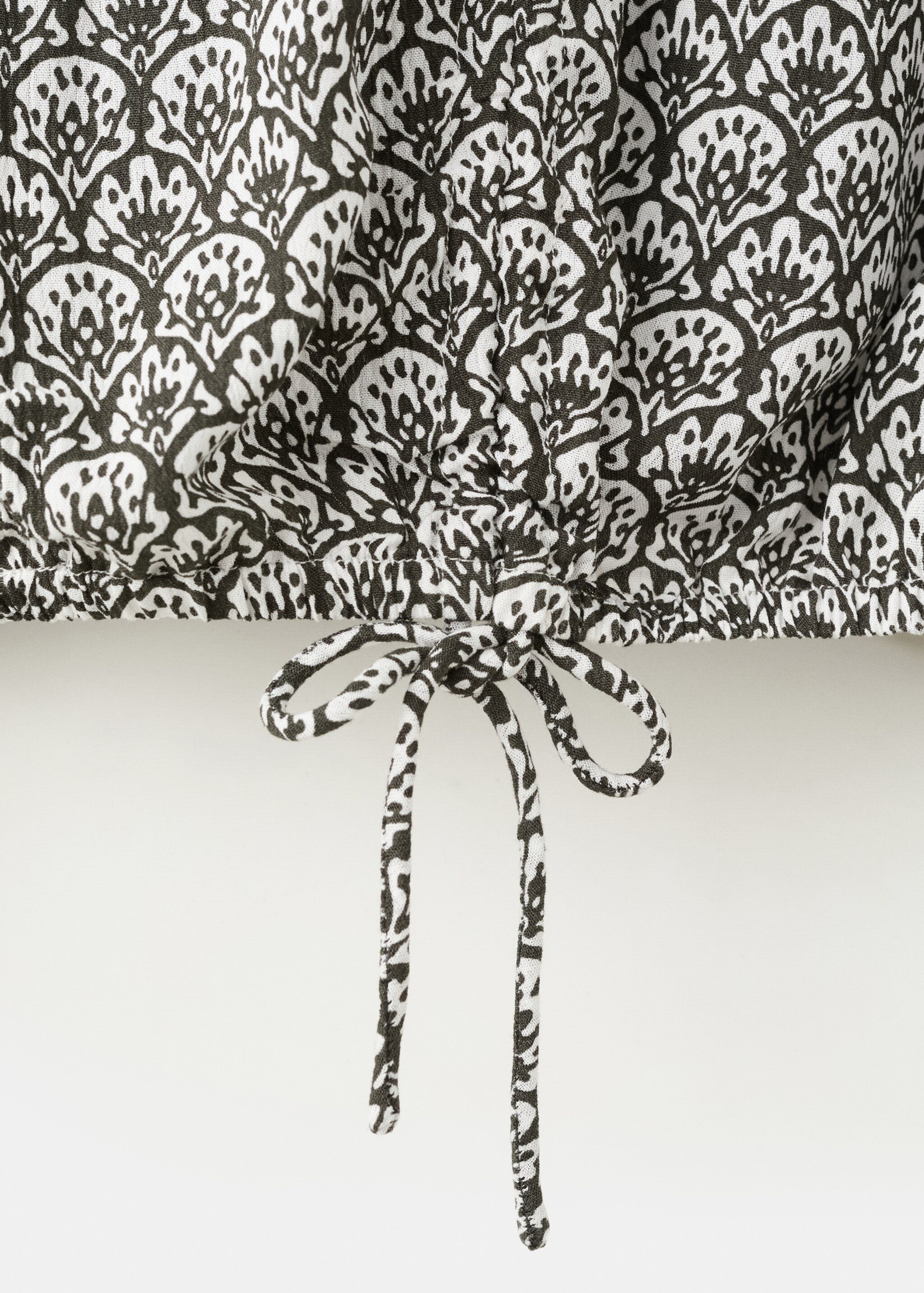 بلوزة مطبوعة منقطة - تفاصيل المنتج 0, فحمي. Ref: 27084051-00.