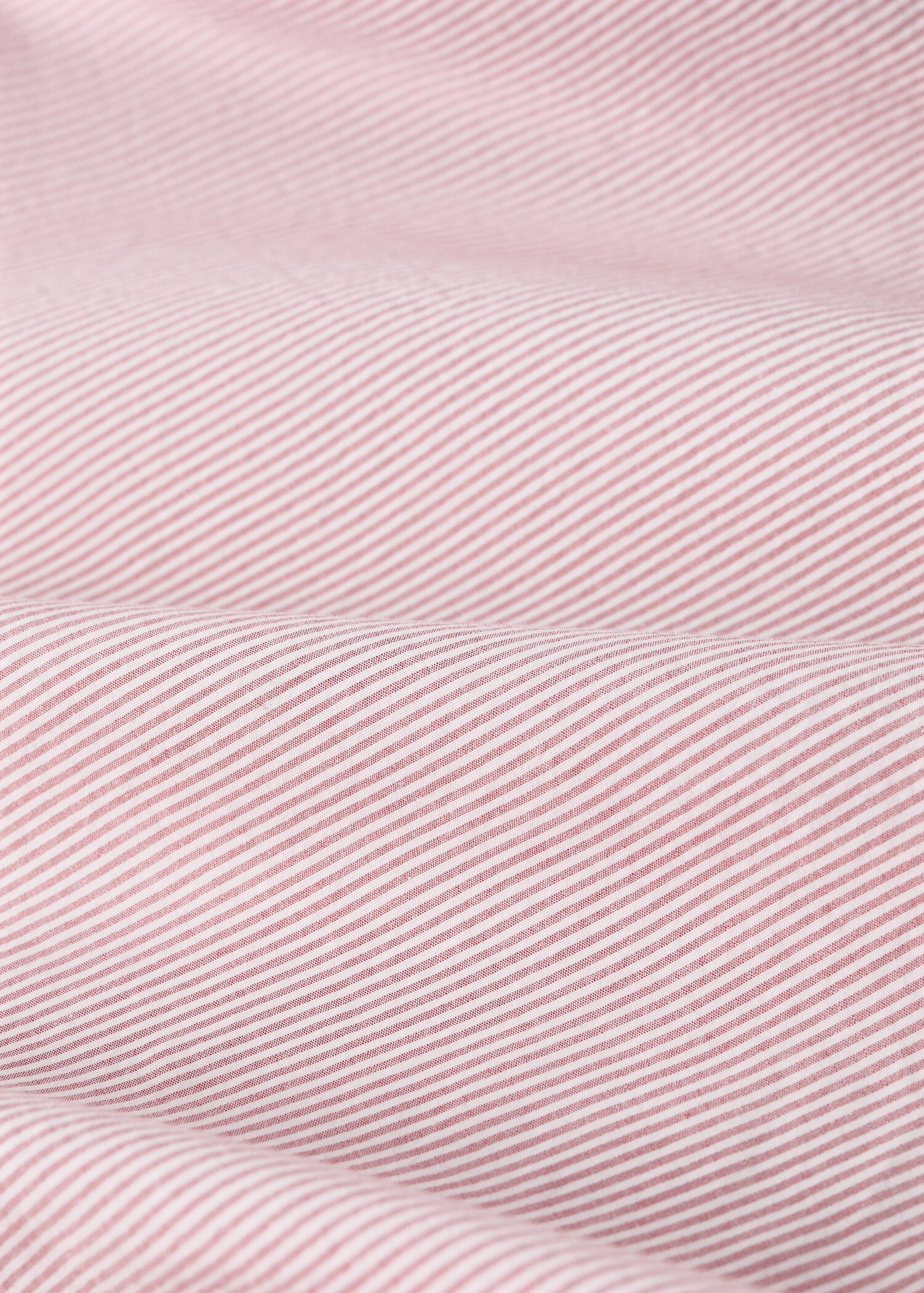 Cot bed fitted sheet with fine striped yarn-dyed cotton - Details of the article 2