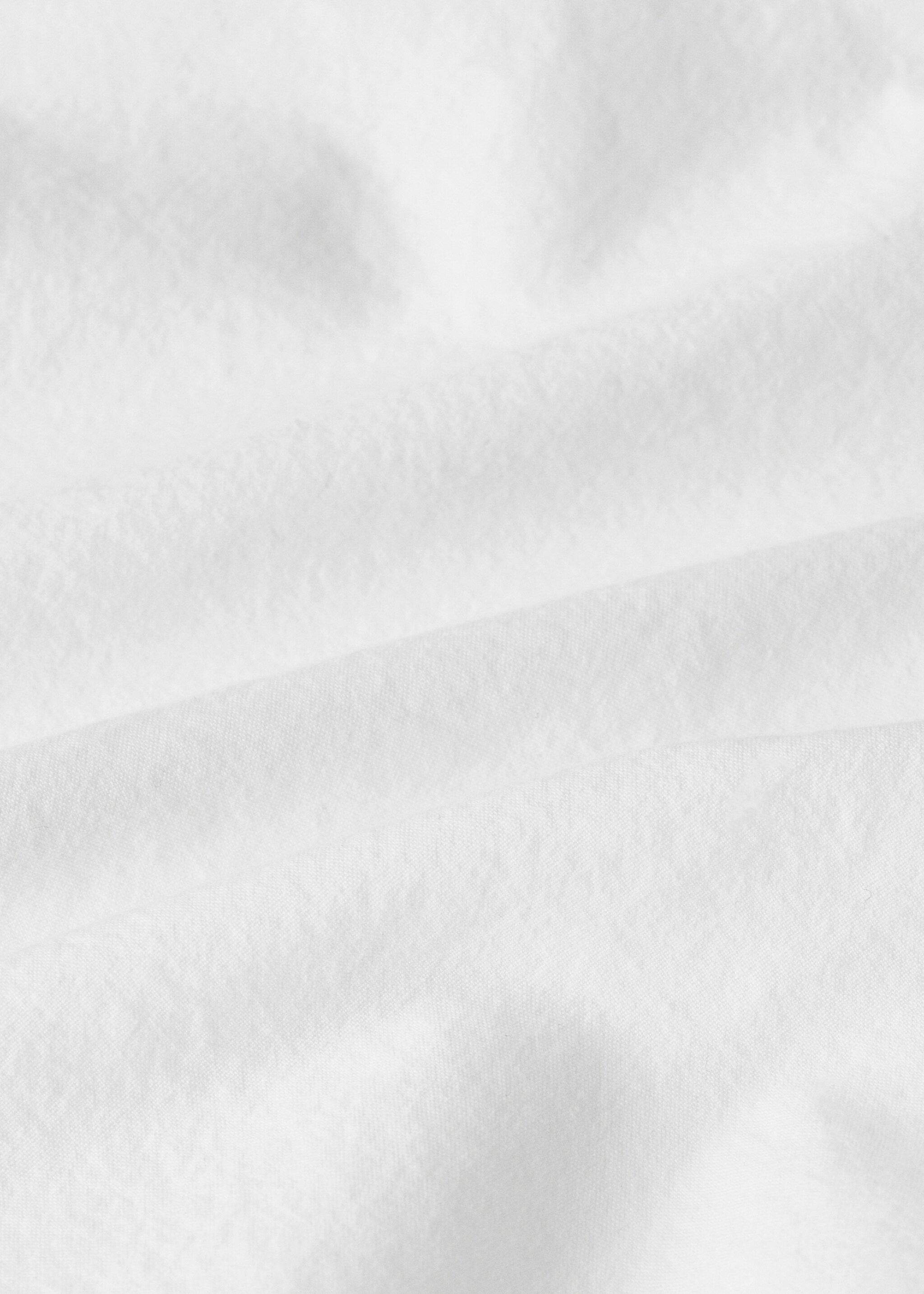 Cot bed top sheet percale garment-washed - Details of the article 2, White. Ref: 27084063-00.