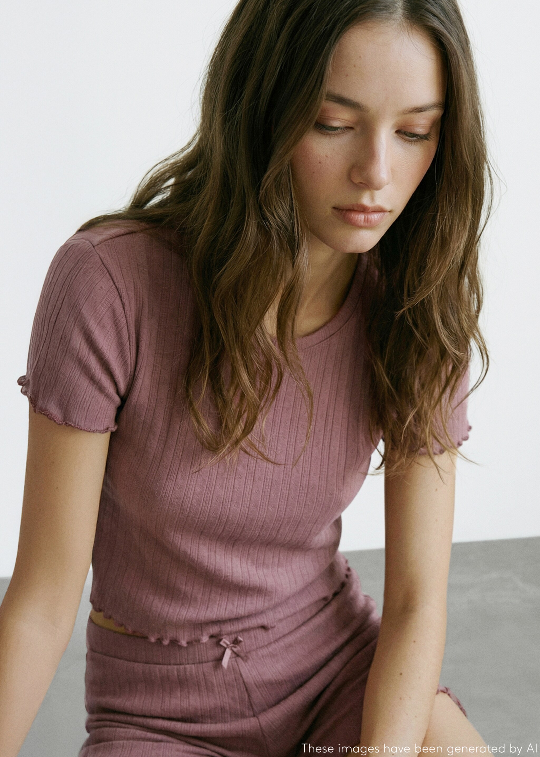 Pyjama court en coton - Détail de l'article 2, Rose. Ref: 27084067-00.