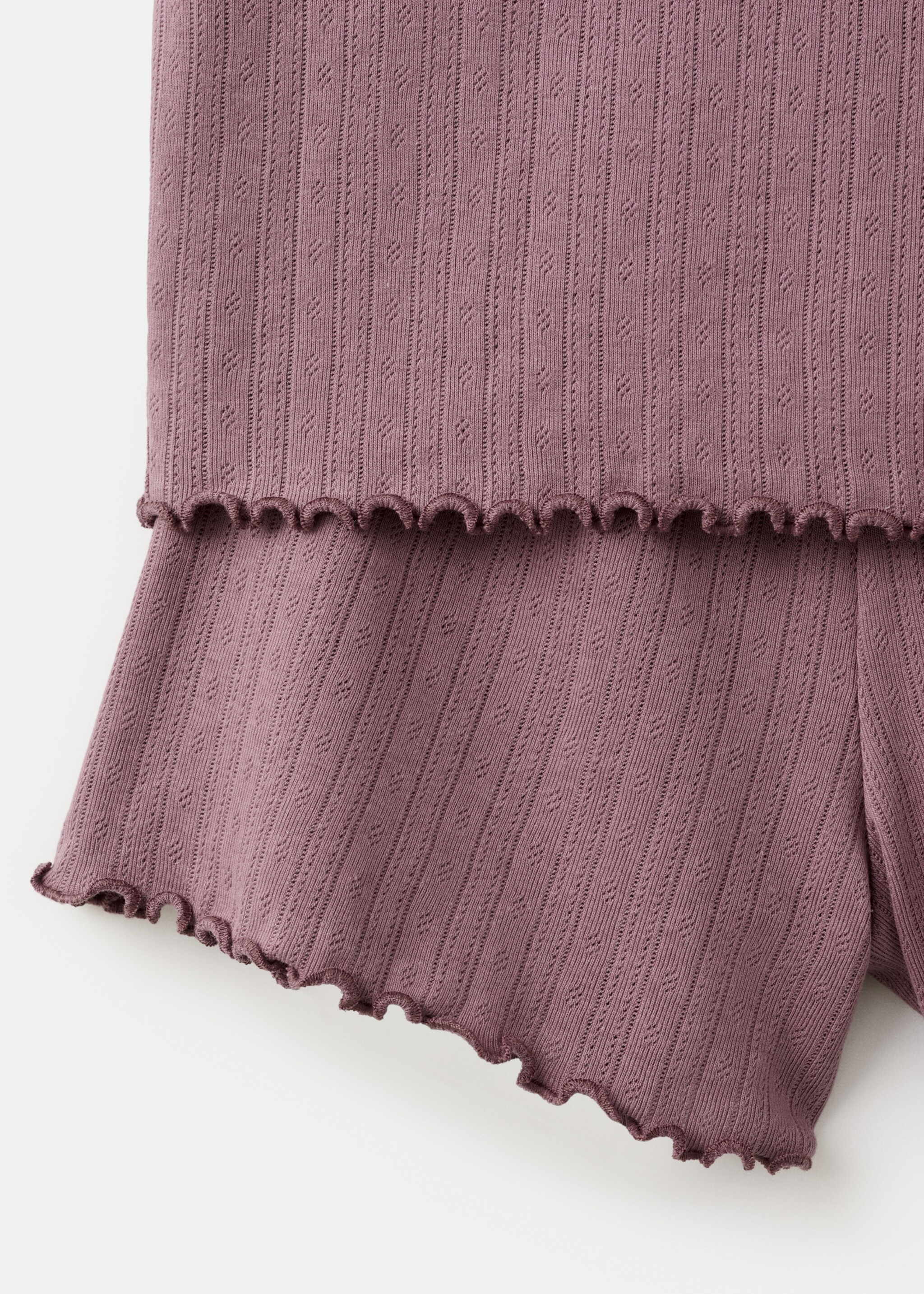 Pyjama court en coton - Détail de l'article 8, Rose. Ref: 27084067-00.