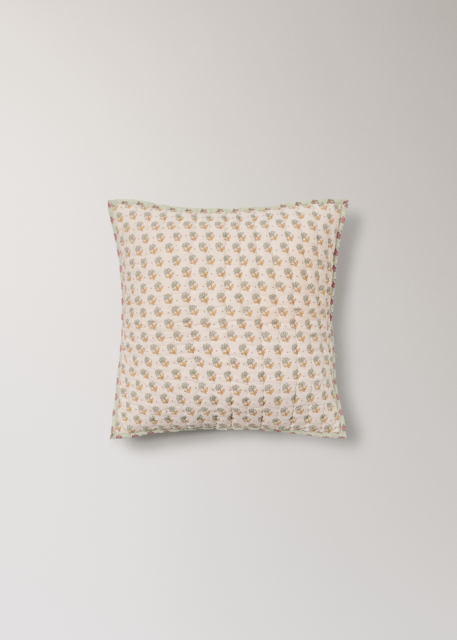 Children's cushion cover with blockprint flowers 40x40 cm - Article without model