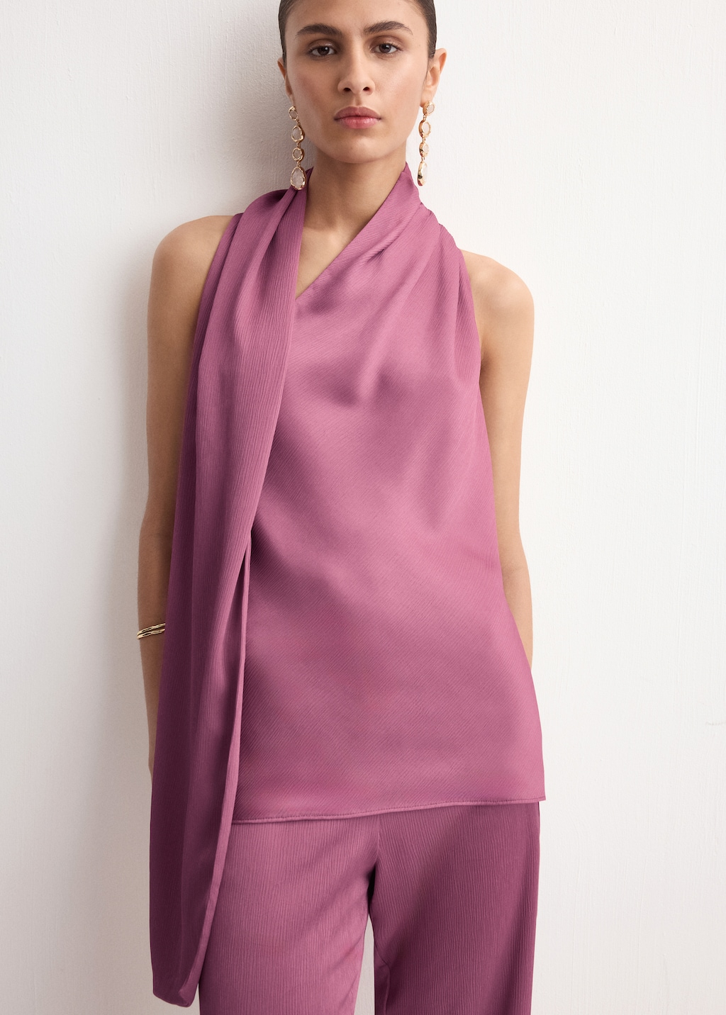 Scarf neck top - image 3