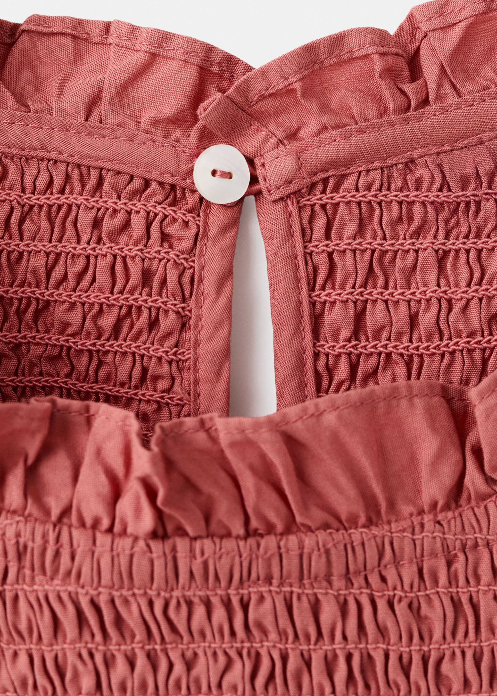 Frilly ruffled top - Details of the article 0, Pastel Pink. Ref: 27084077-00.