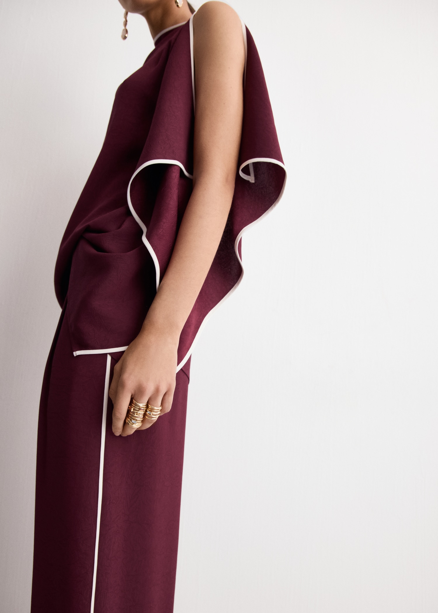 Ruffle asymmetric blouse - Details of the article 6