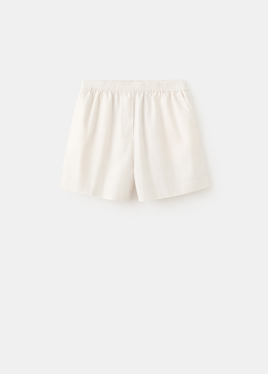 Cotton shorts with elastic waist - image 4