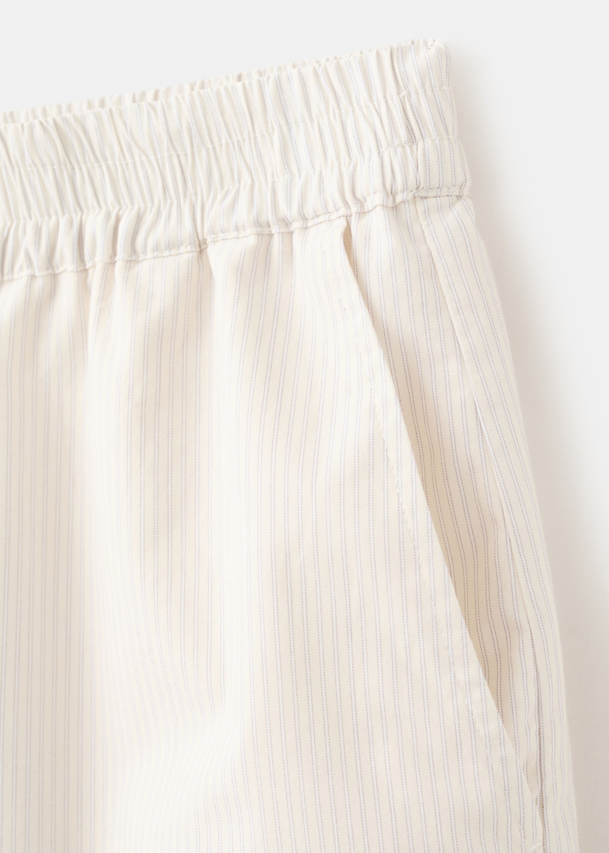 Short coton taille élastique - Détail de l'article 8, Écru. Ref: 27084080-00.