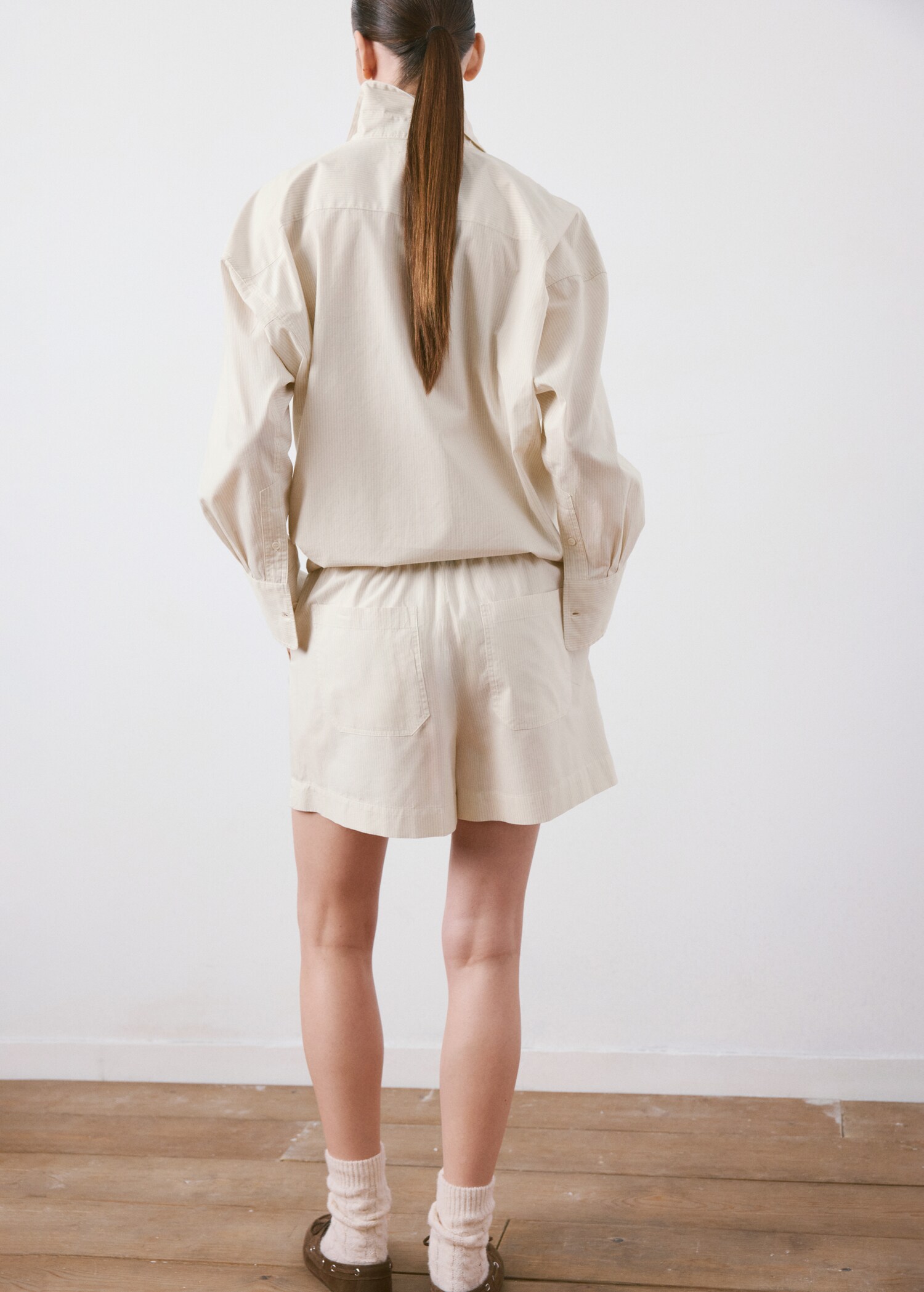 Short coton taille élastique - Verso de l’article