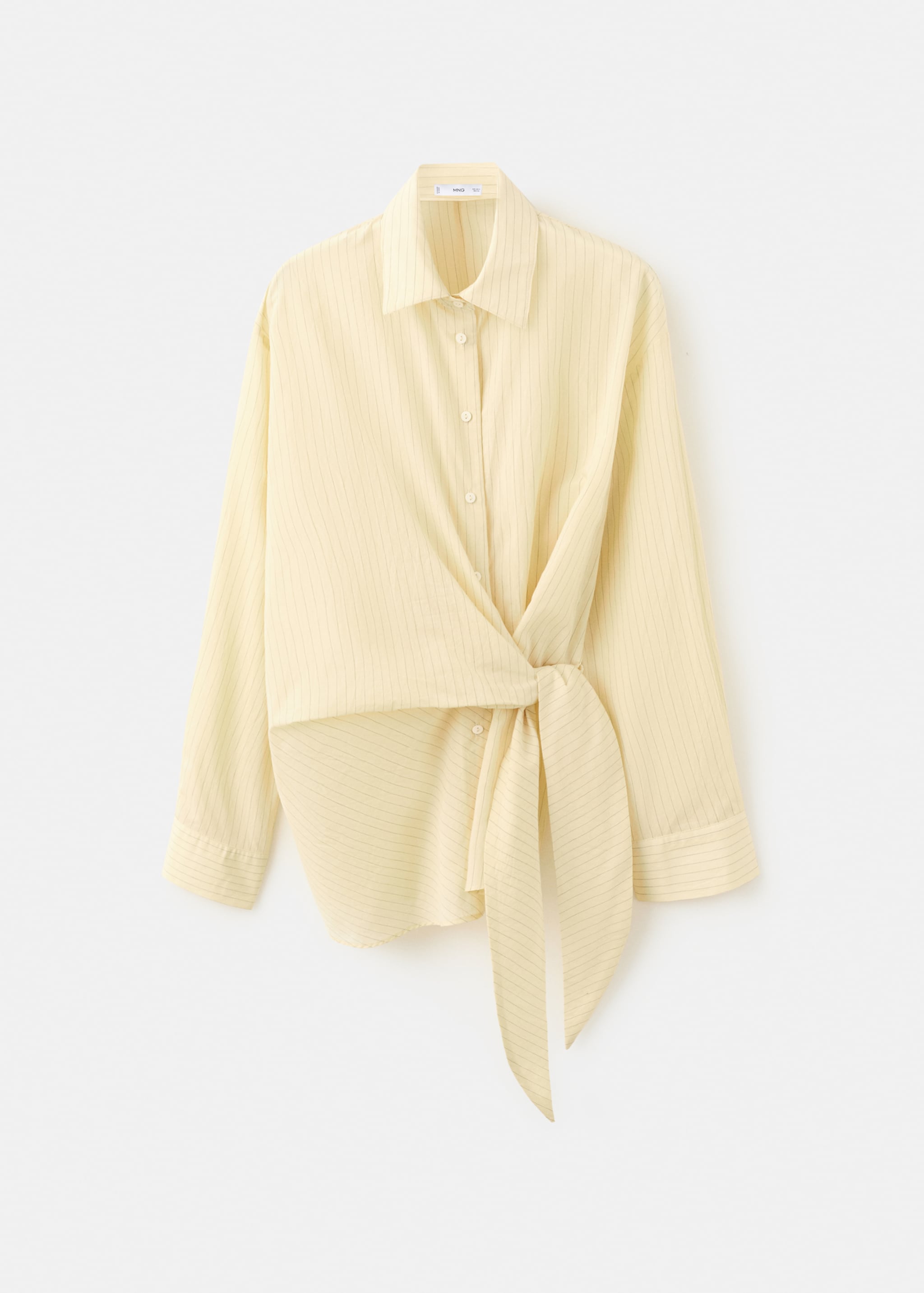Stripped knot shirt - Article without model, Pastel Yellow. Ref: 27084082-00.