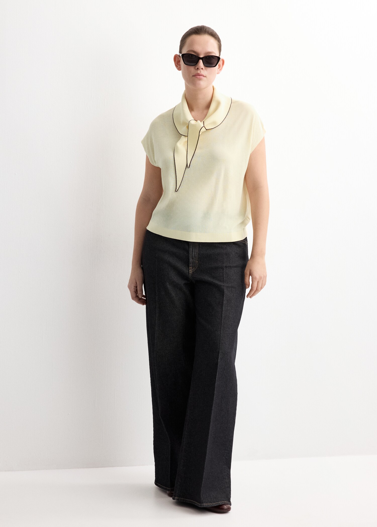 Knit top with scarf detail - Details of the article 3