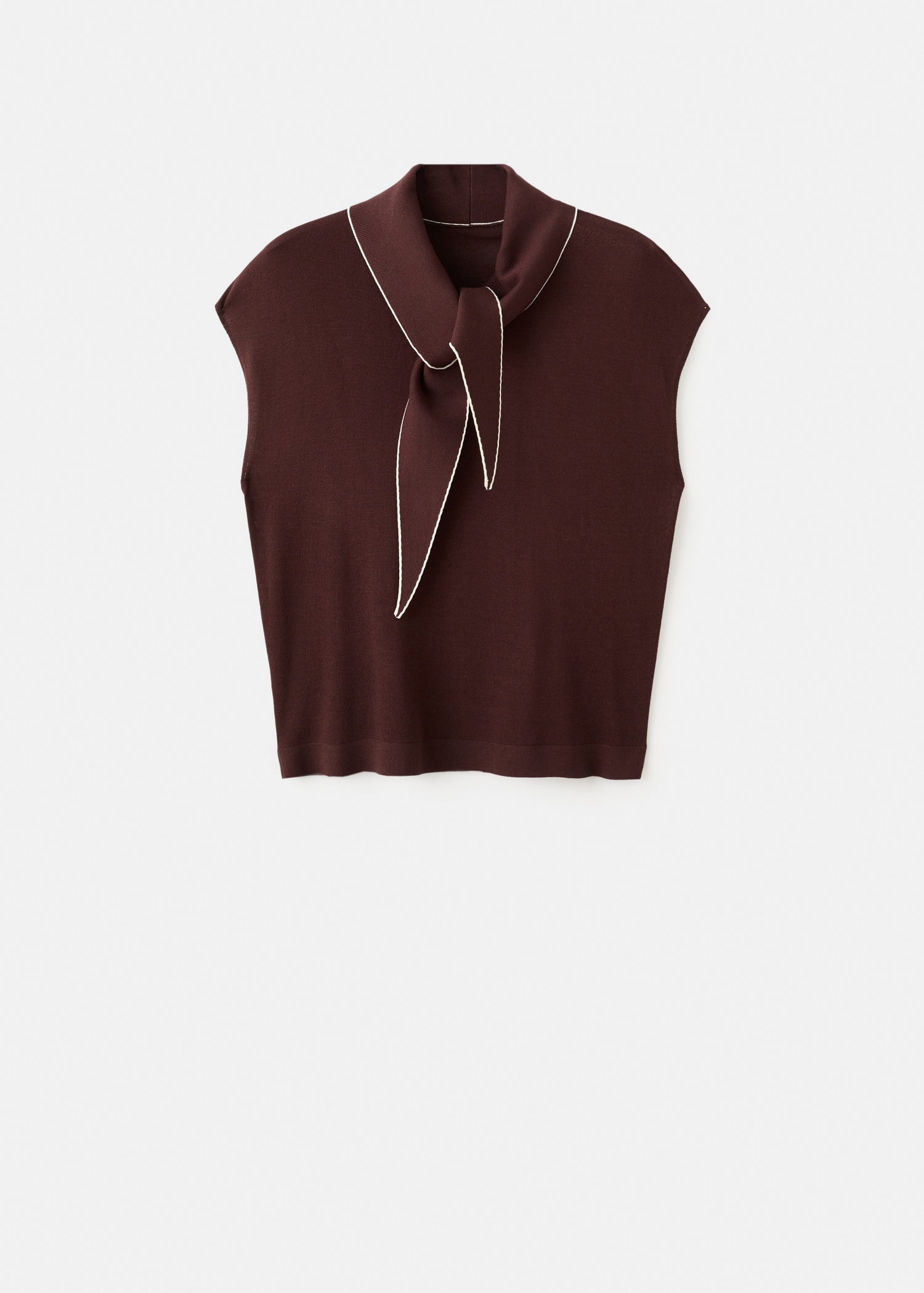 Knitted top with scarf detail - Artikel zonder model