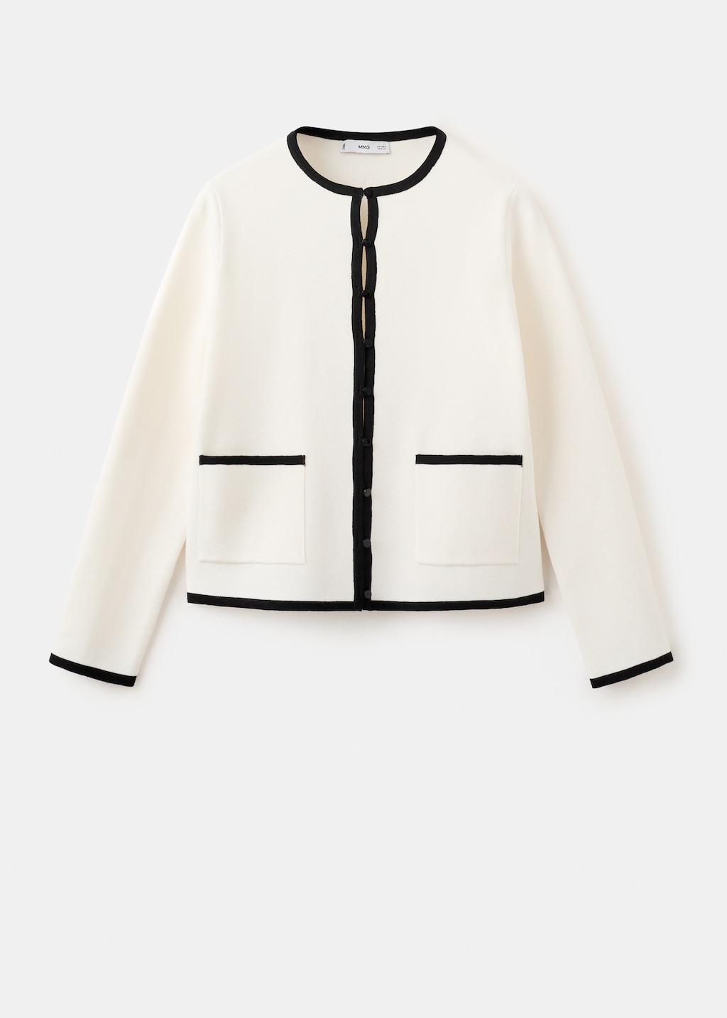Contrasting ribbed cardigan - image 5