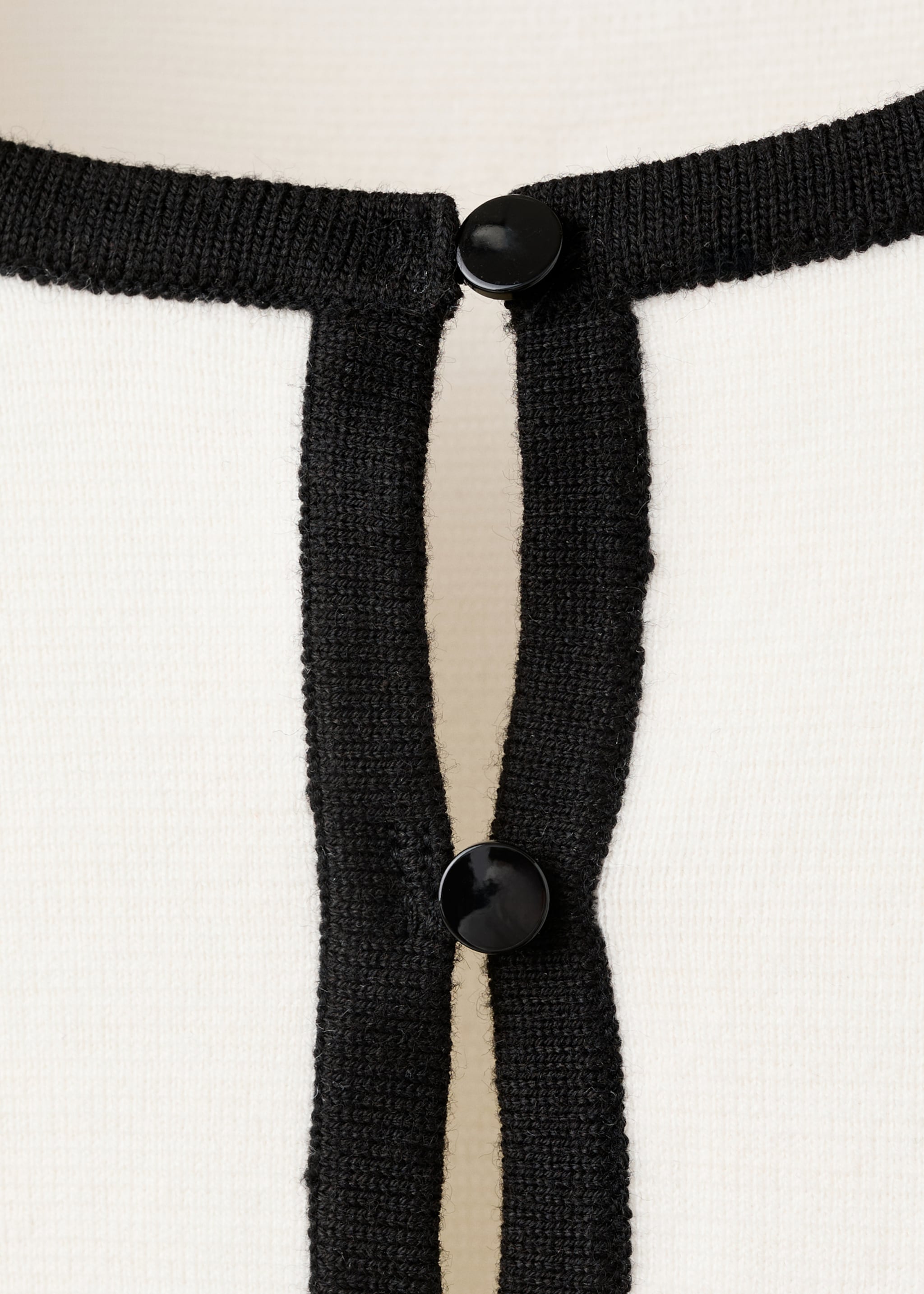 Veste maille liserés contrastants - Détail de l'article 8, Écru. Ref: 27084084-00.