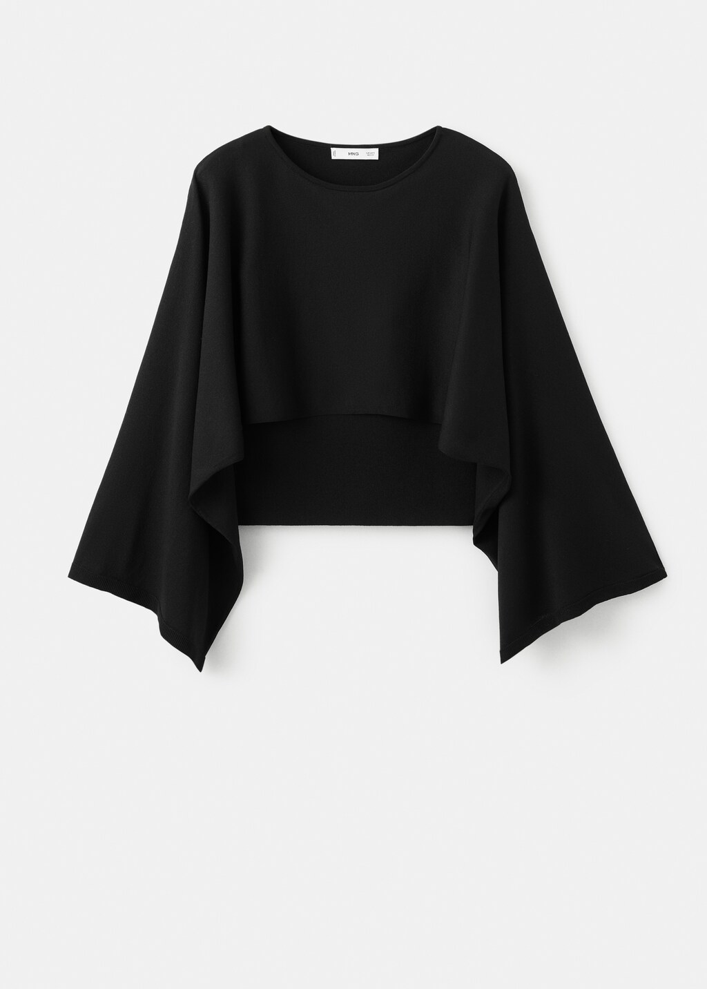 Mango Round neck knitted cape