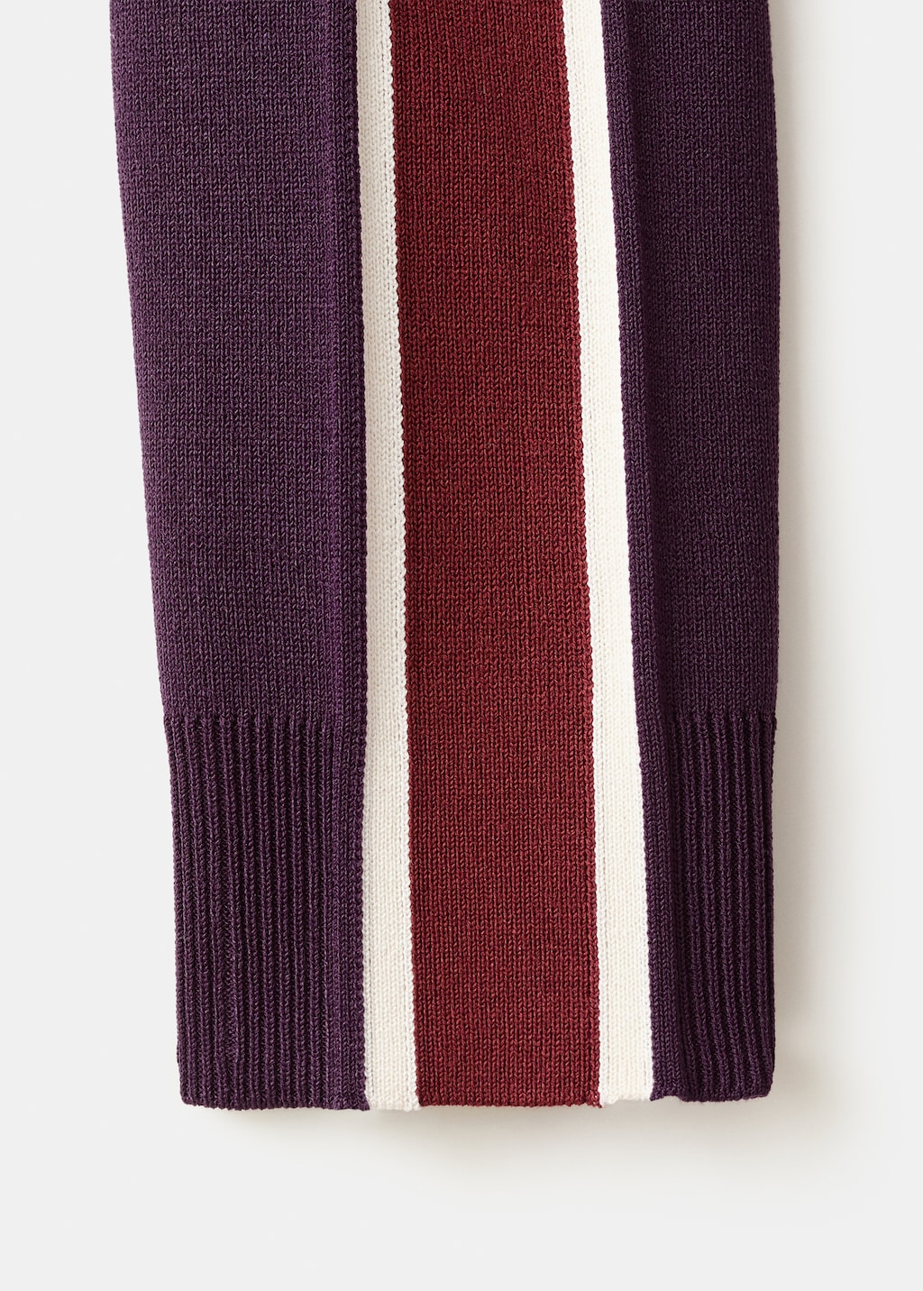 Contrasting striped zippered cardigan - image 5