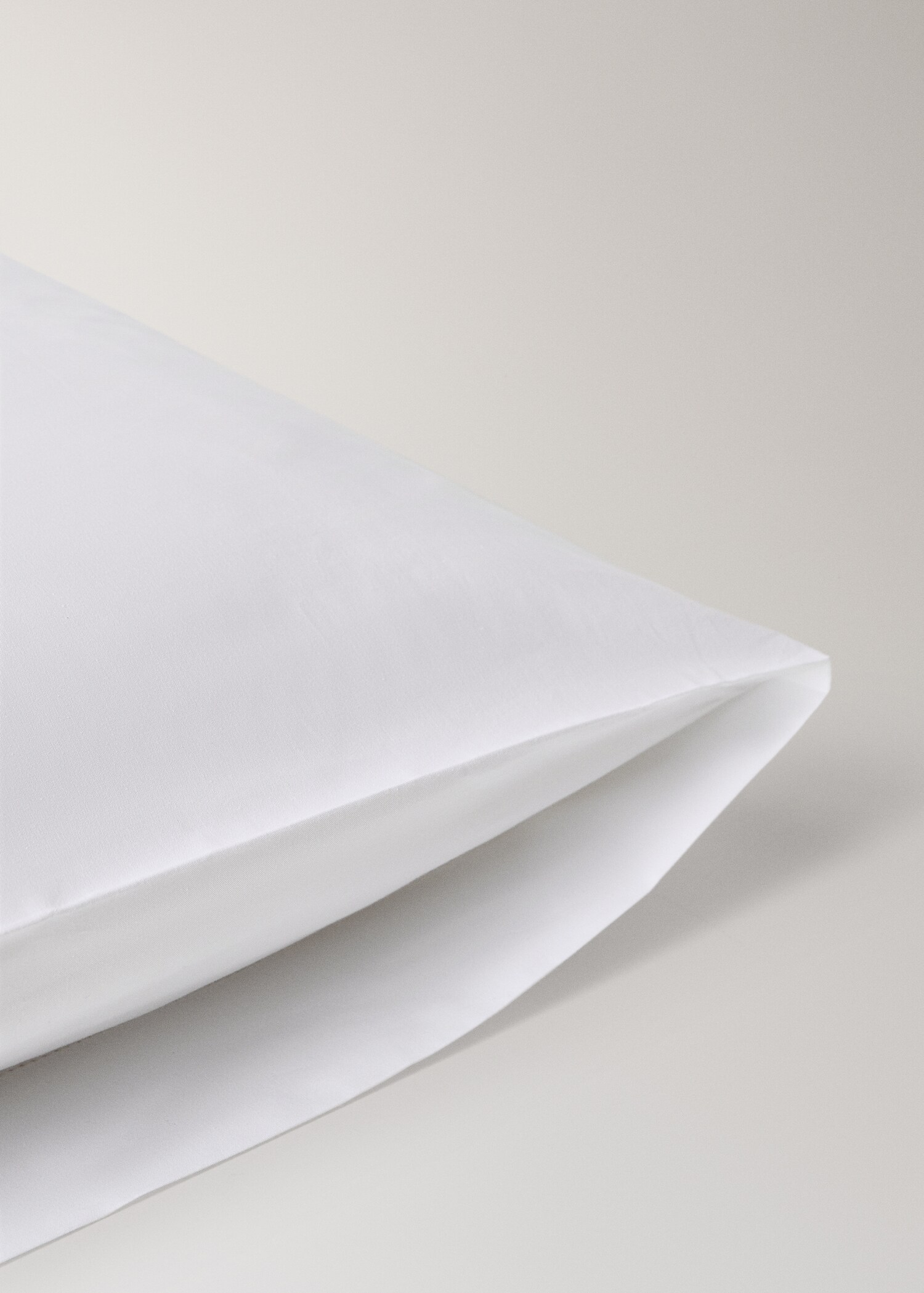 Cotton percale pillowcase with hemstitch 45x110cm - Details of the article 1