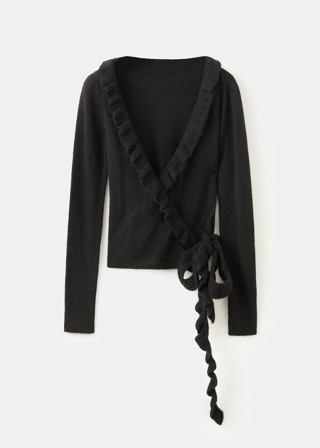 Mango Ruffle  knit cardigan