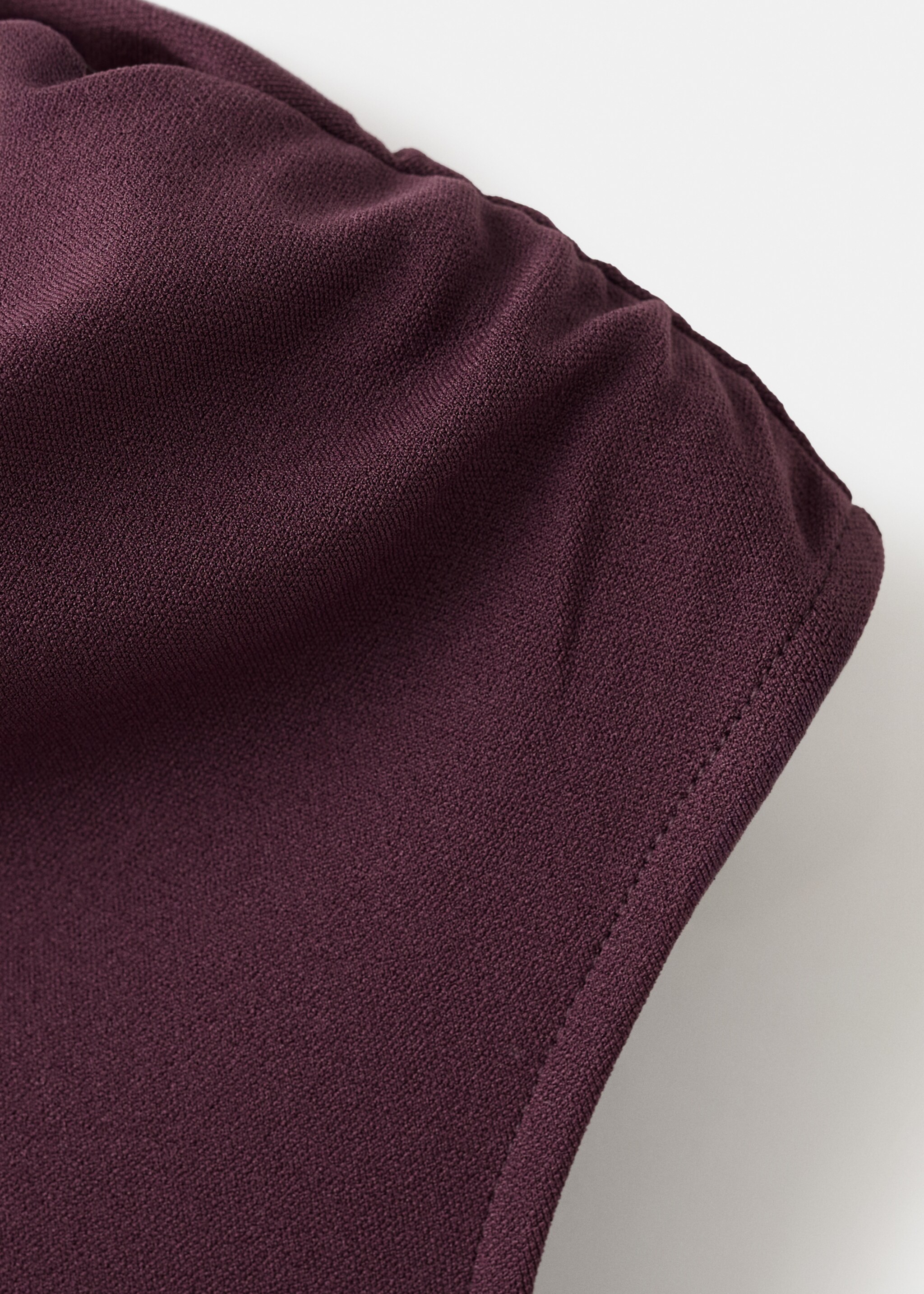 Asymmetrical midi-dress - Details of the article 0, Burgundy. Ref: 27084098-00.