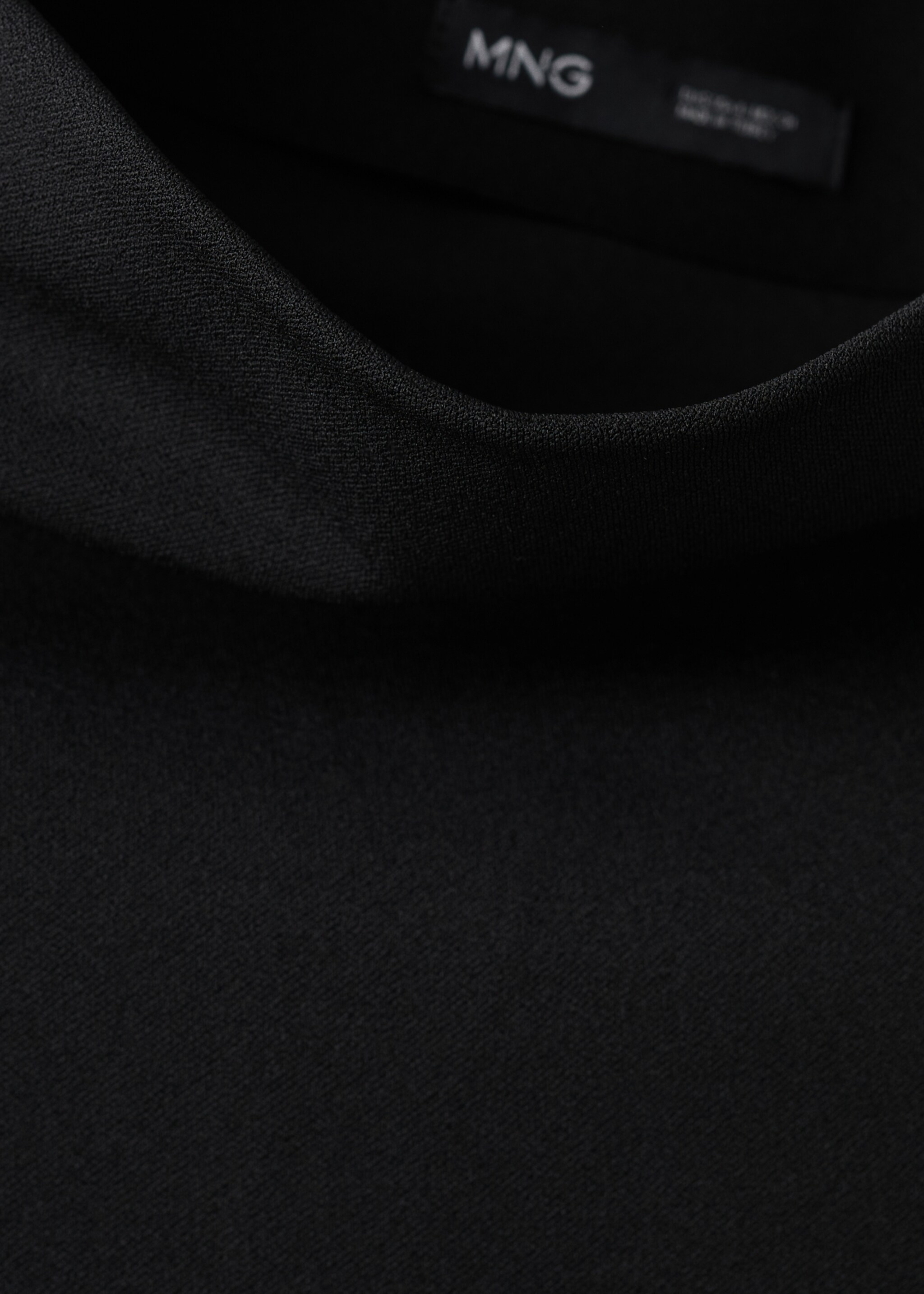 Asymmetrical midi-dress - Details of the article 8, Black. Ref: 27084098-00.