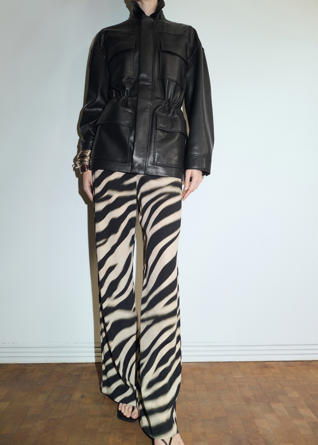 Zebra-print straight-fit pants - image 4