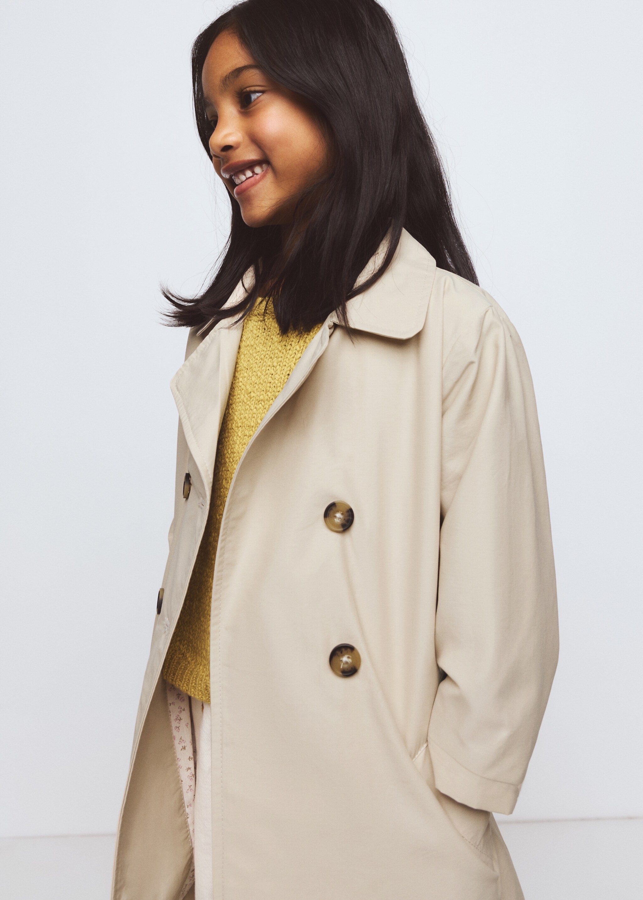 Trench double boutonnage - Plan moyen, Sable. Ref: 27084404-00.