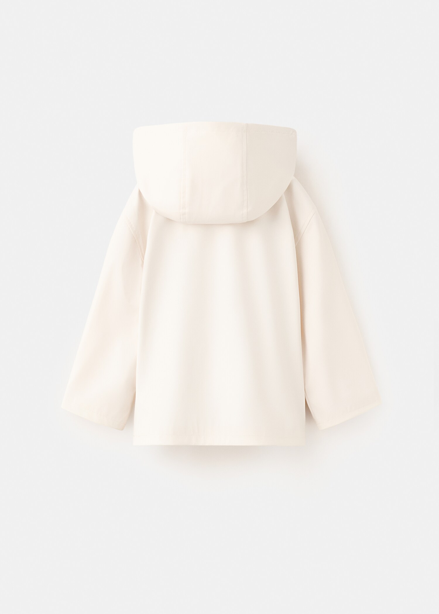 Rubberised parka with hood - Reverse of the article