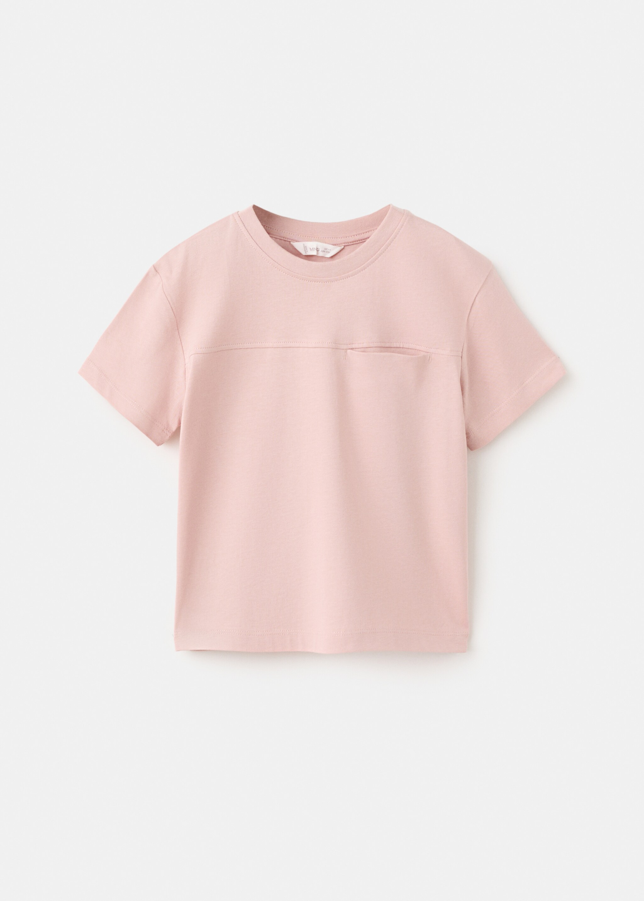 Basic pocket t-shirt - Article without model, Pale Pink. Ref: 27084407-00.