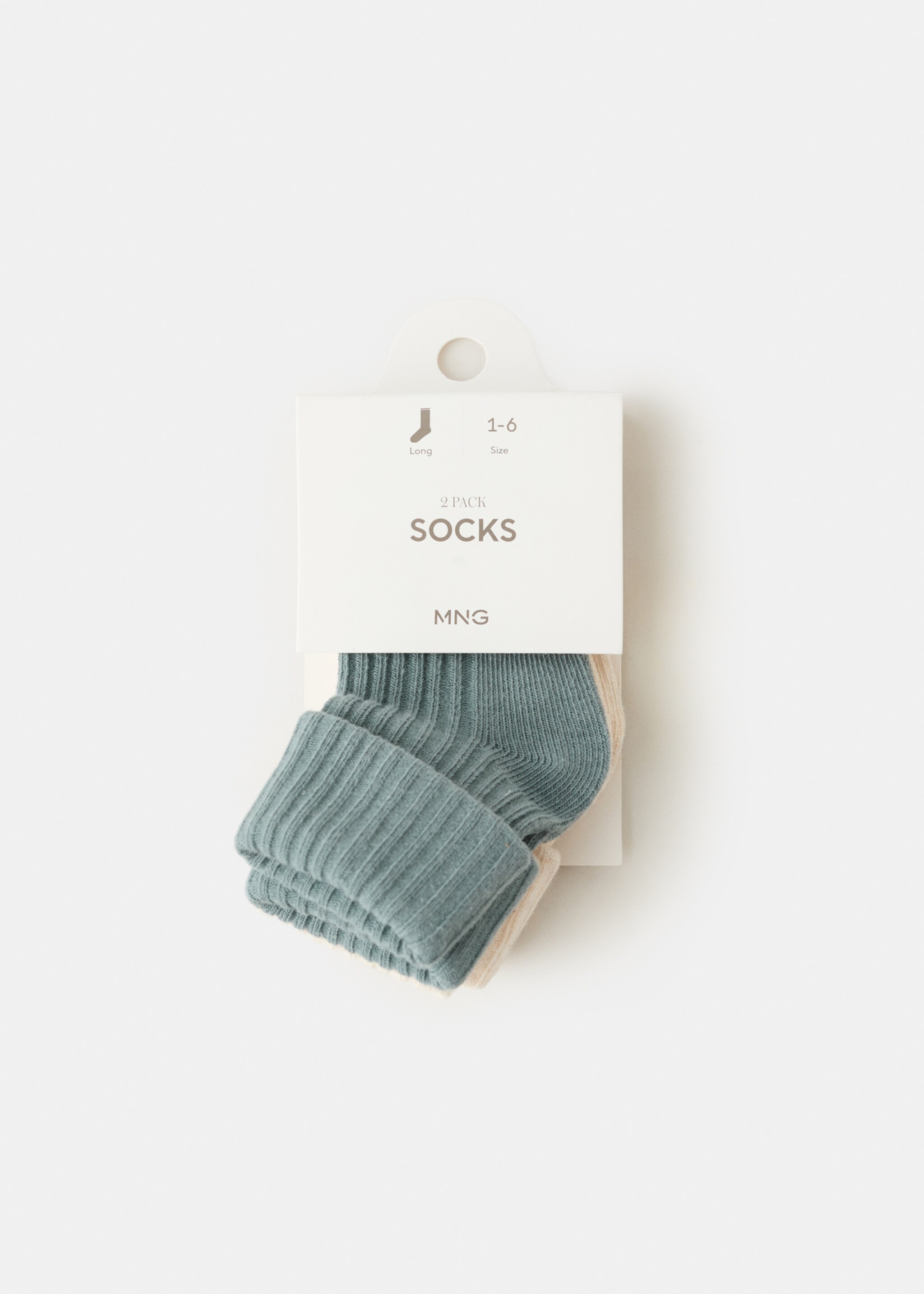 2 pack ribbed socks - Details of the article 0, Green. Ref: 27084412-00.