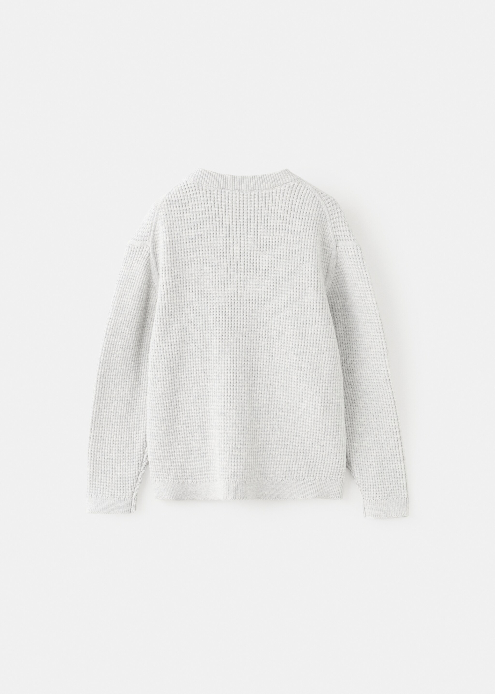 Jersey punto detalle botones - Reverso del artículo, Gris claro vigoré. Ref: 27084417-00.