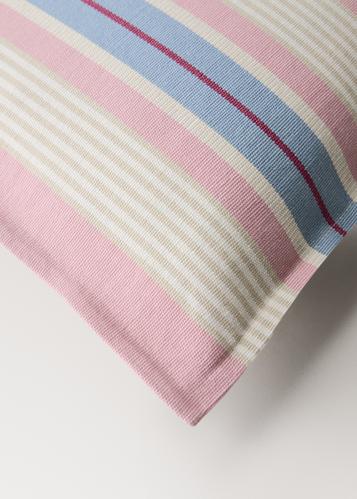 Multi-stripe cushion cover with piping 30x5 cm - Details of the article 1