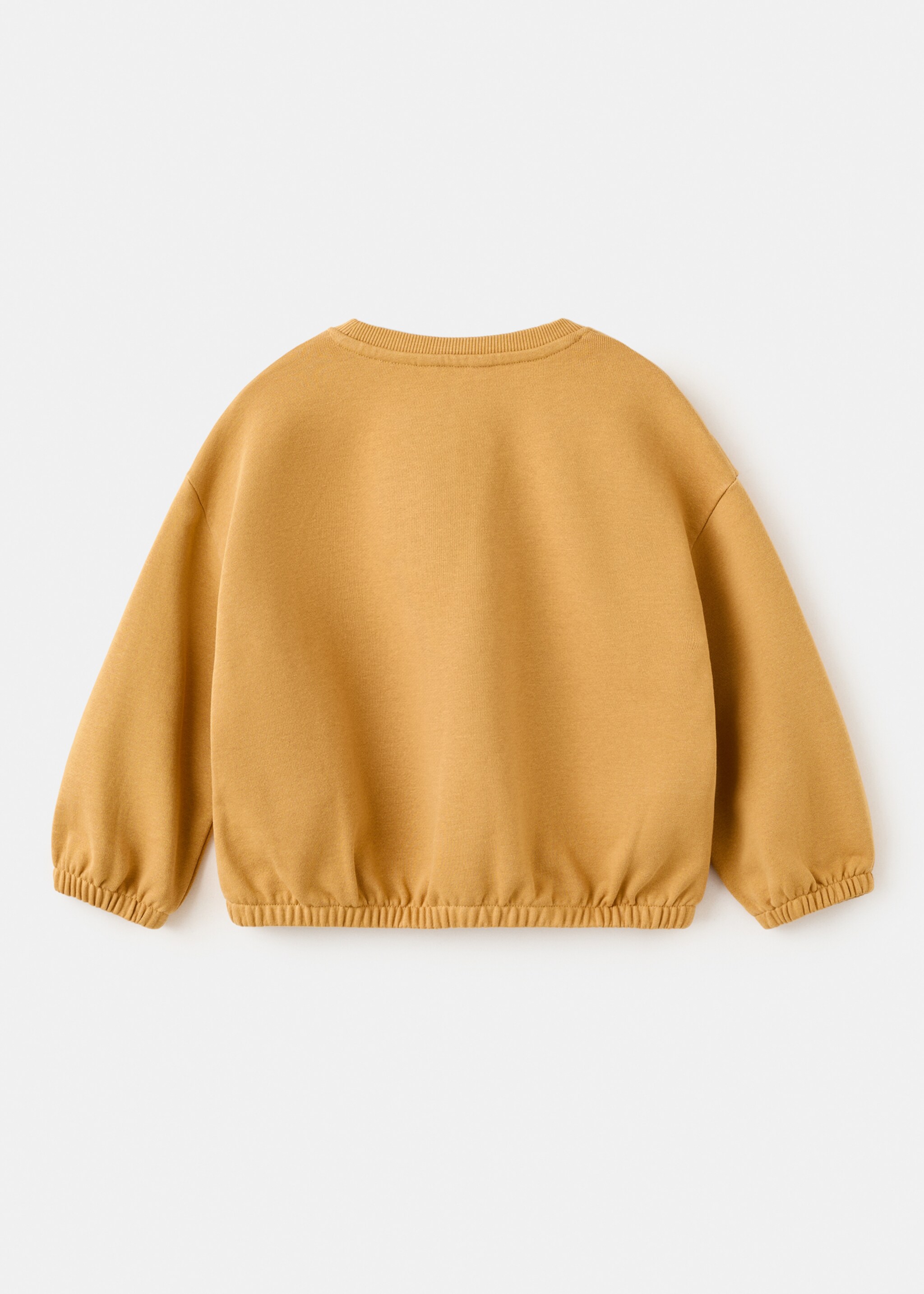 Sudadera algodón texto bordado - Reverso del artículo, Ocre. Ref: 27084421-00.