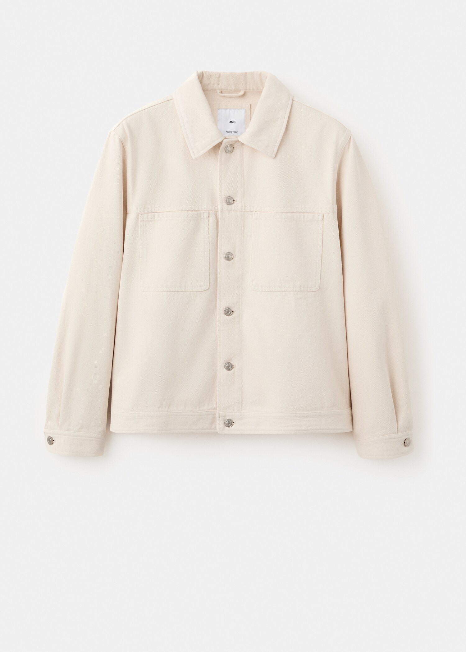 100% cotton denim jacket with pockets - Article without model