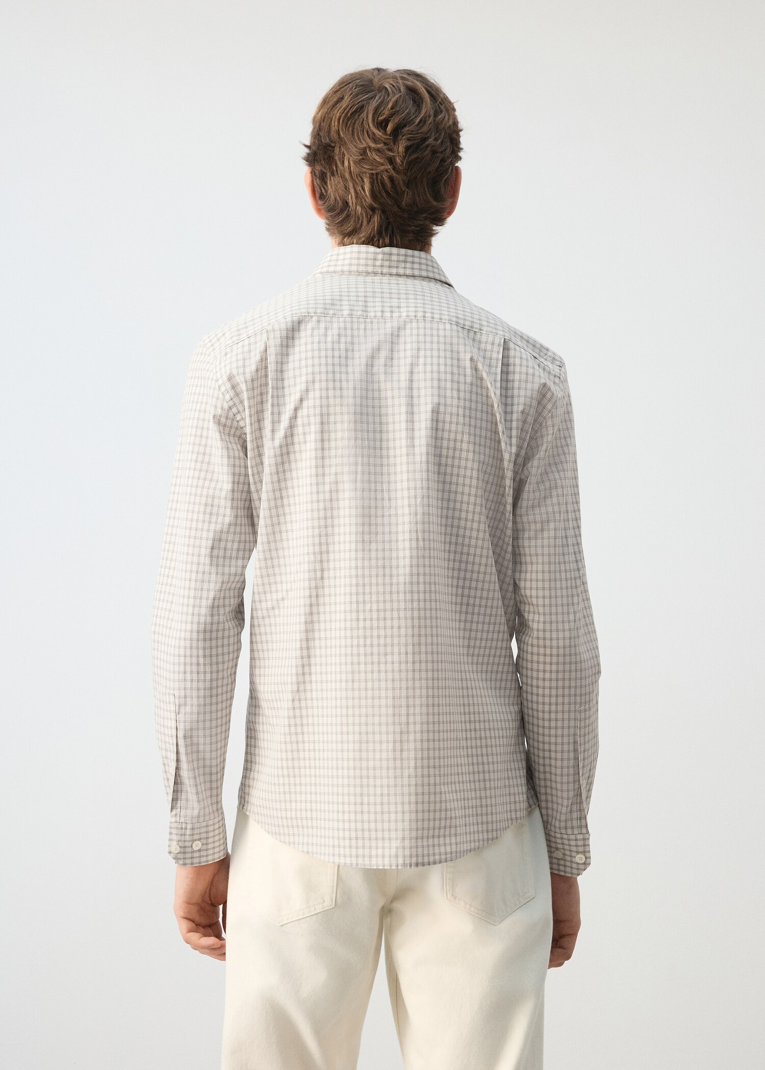 100% cotton checked shirt - Reverse of the article