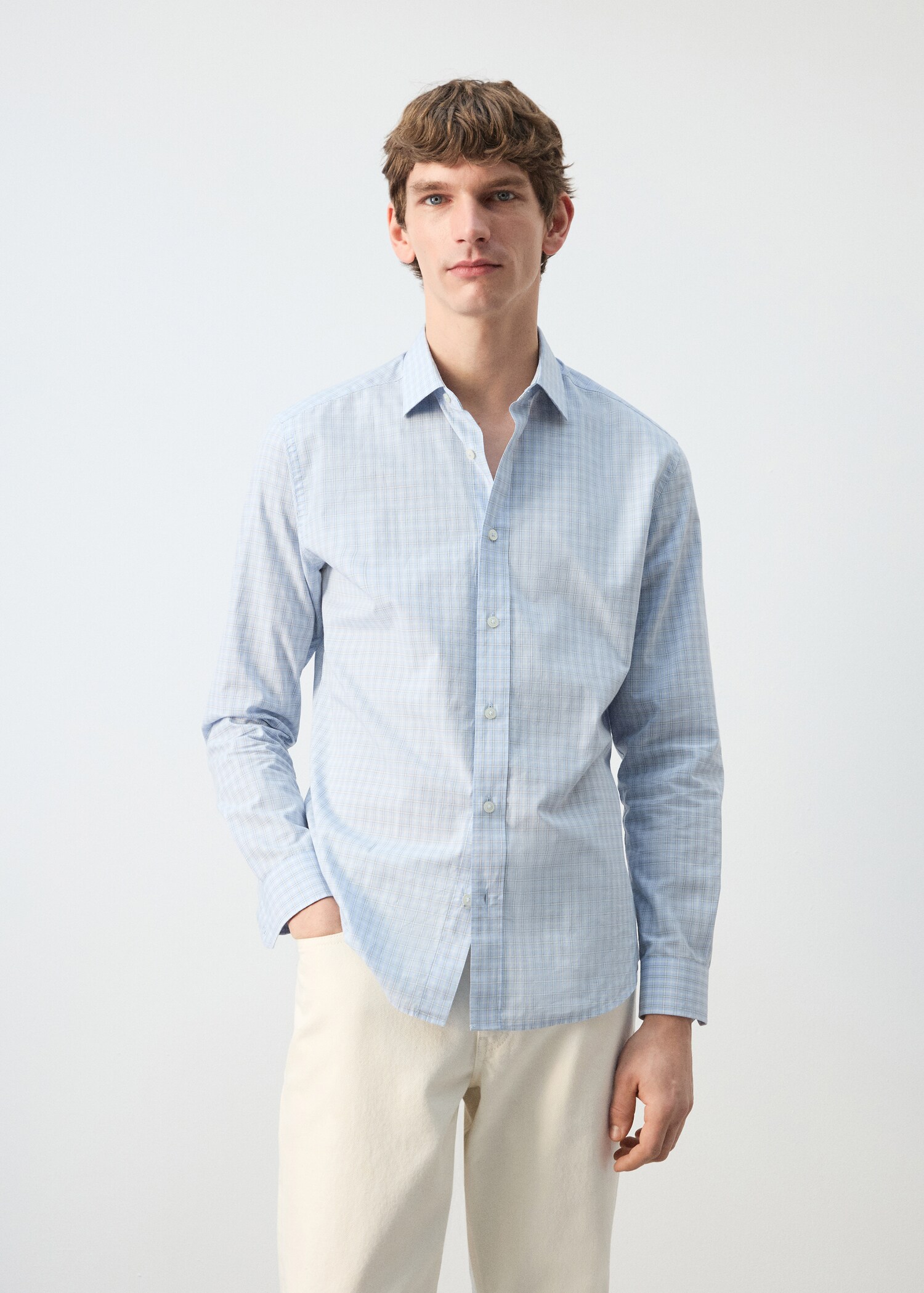 100% cotton checked shirt - Medium plane