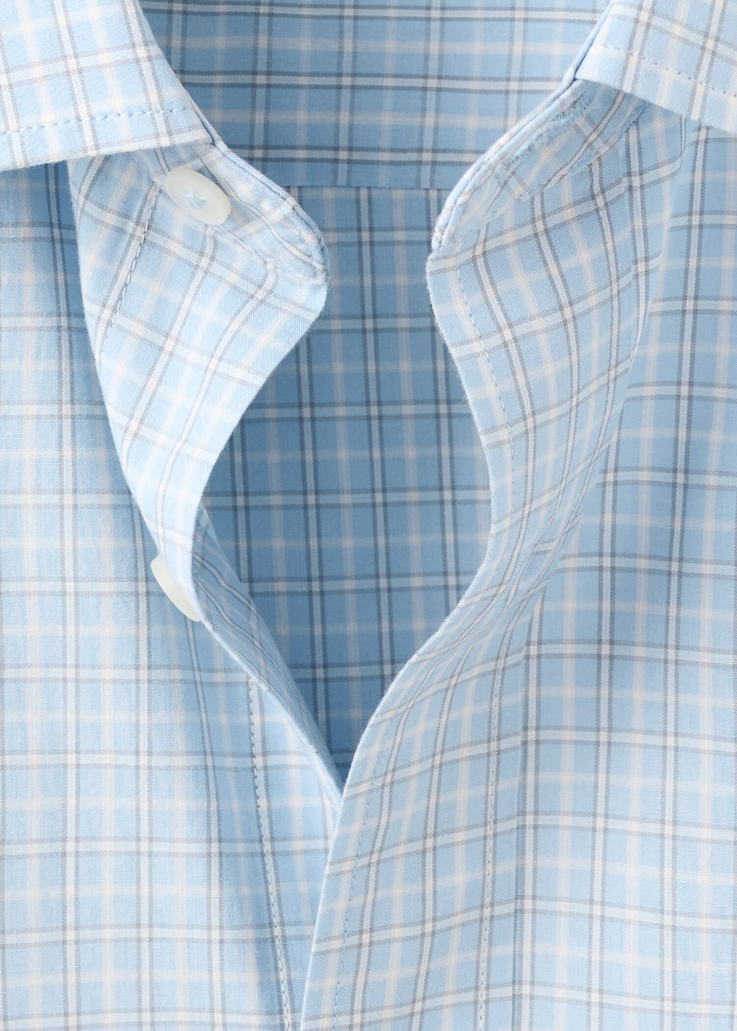 100% cotton checked shirt - Details of the article 0
