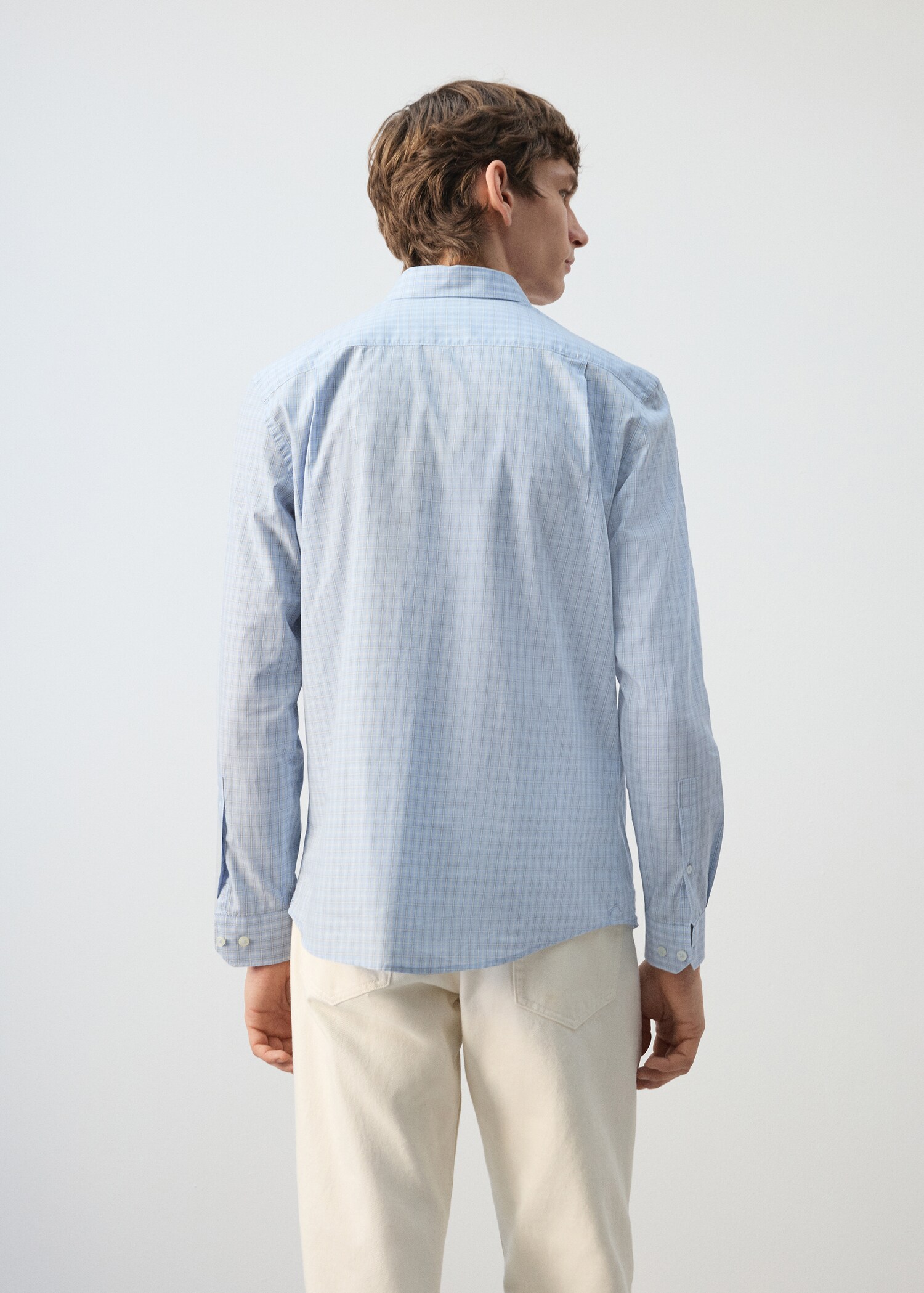 100% cotton checked shirt - Reverse of the article