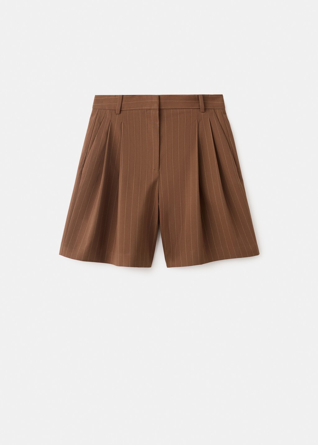 Straight pinstripe bermuda shorts - image 4