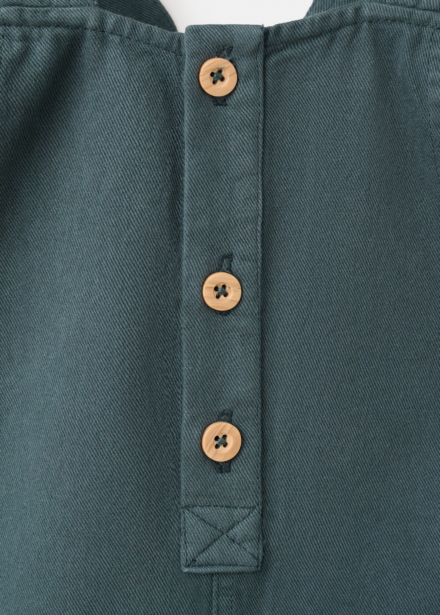 Long cotton dungarees - Details of the article 0