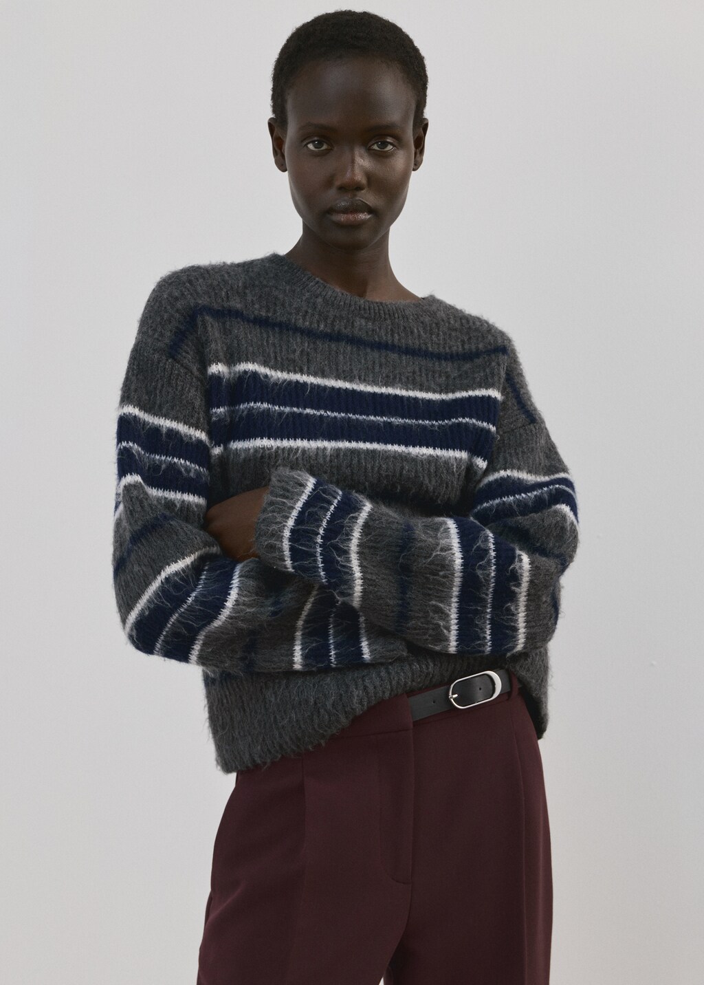 Belt straight-fit pants - image 4