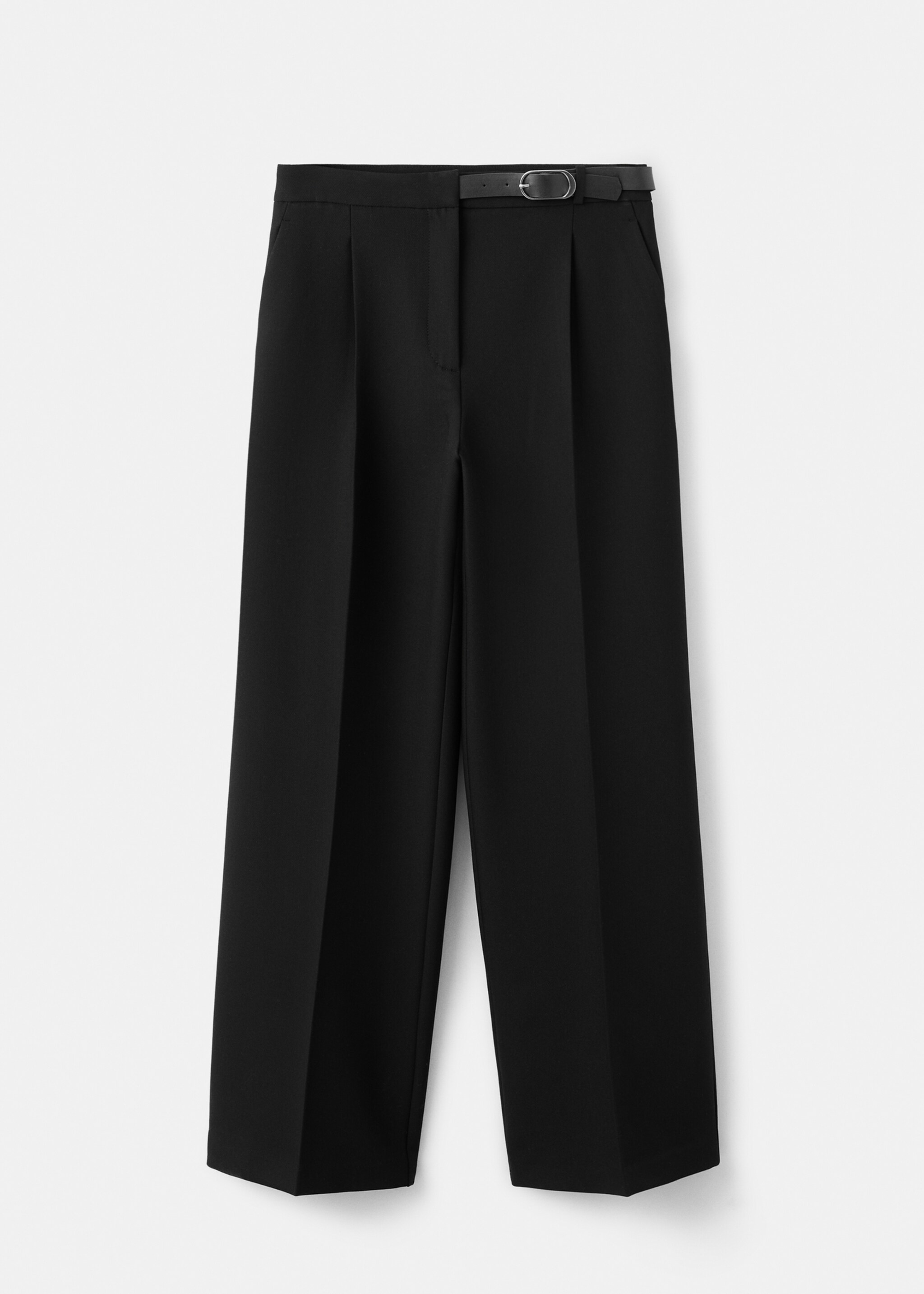 Belt straight-fit trousers - Article without model, Black. Ref: 27084439-00.