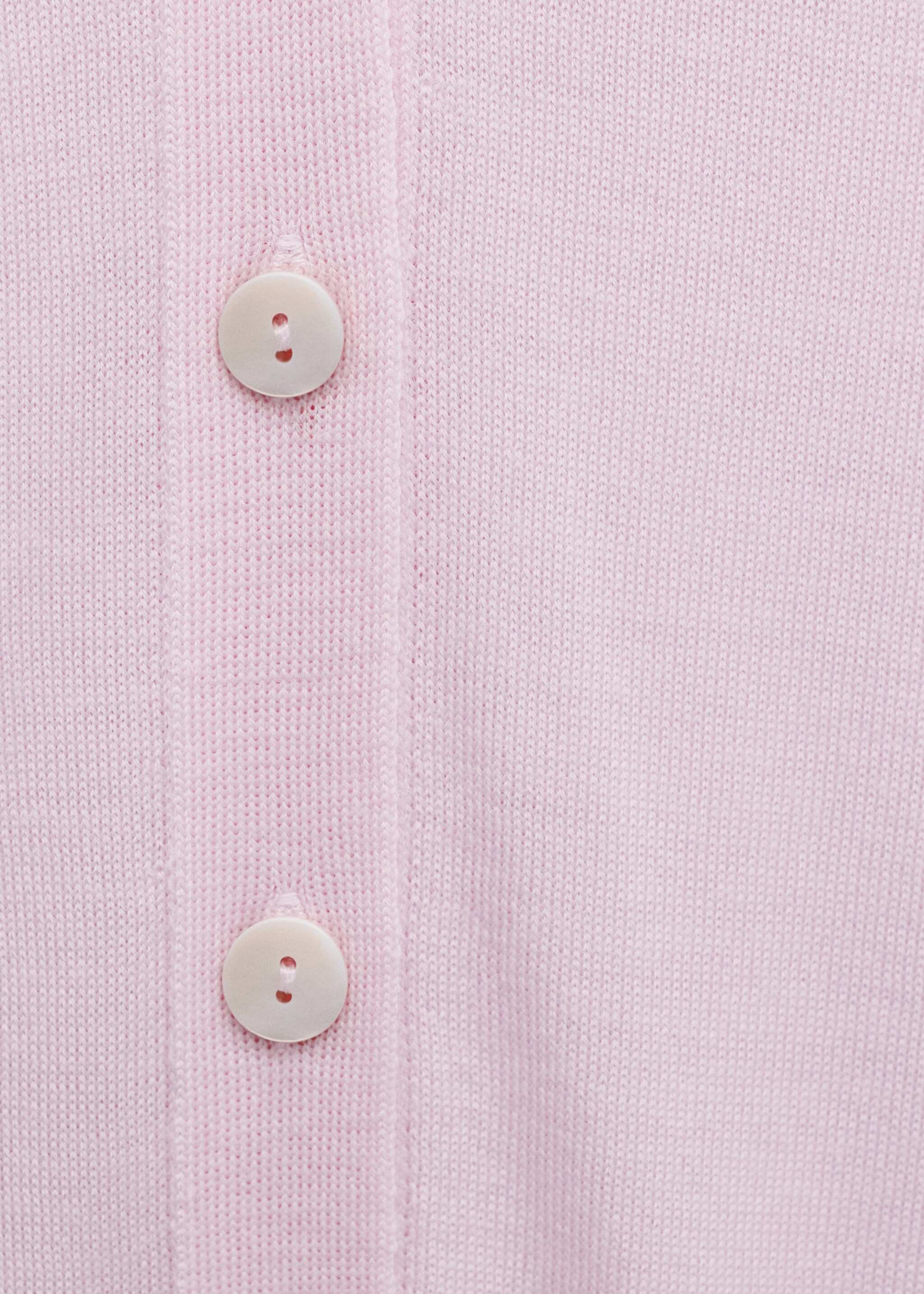 100% wool cardigan - Details of the article 8, Pink. Ref: 27084440-00.