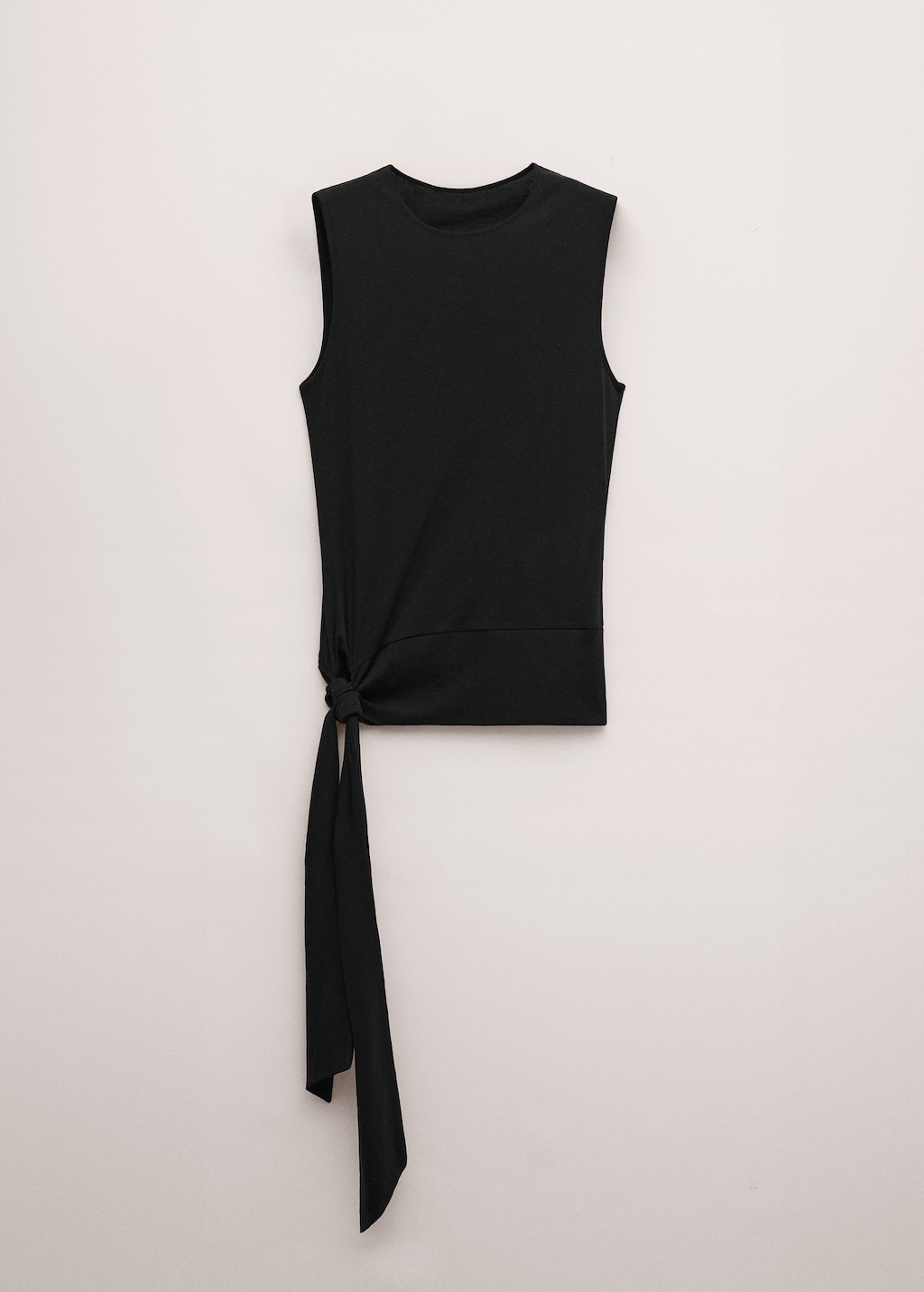 Cotton top with knot detail - image 2