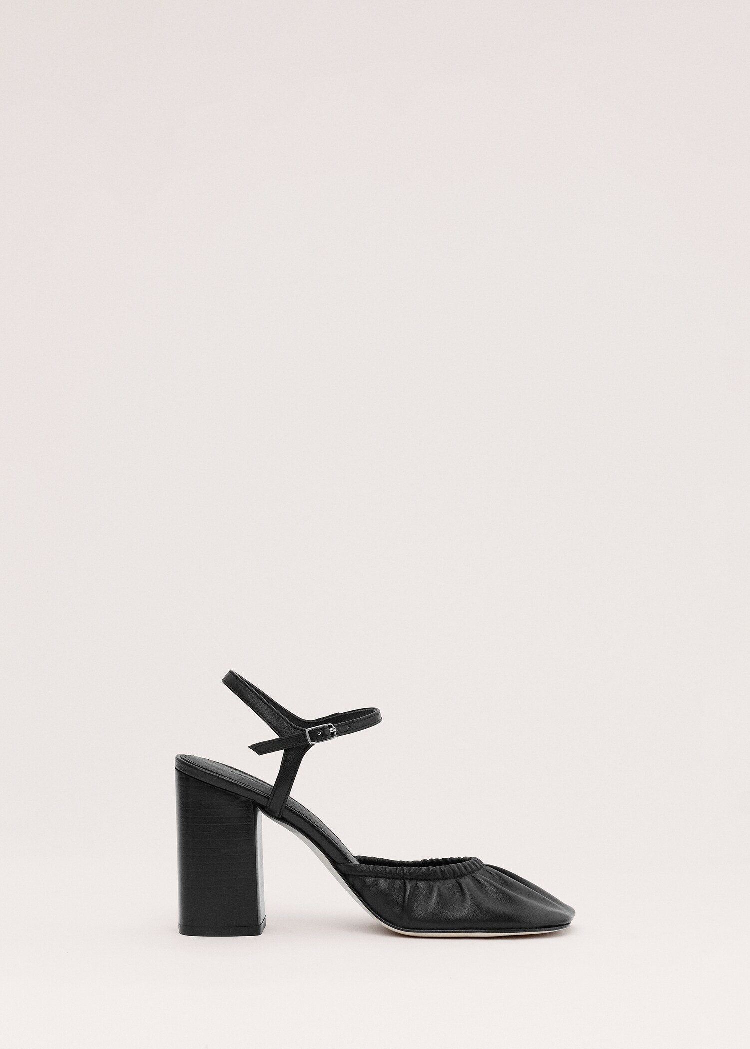 Ruched 100% leather court shoe - Article without model