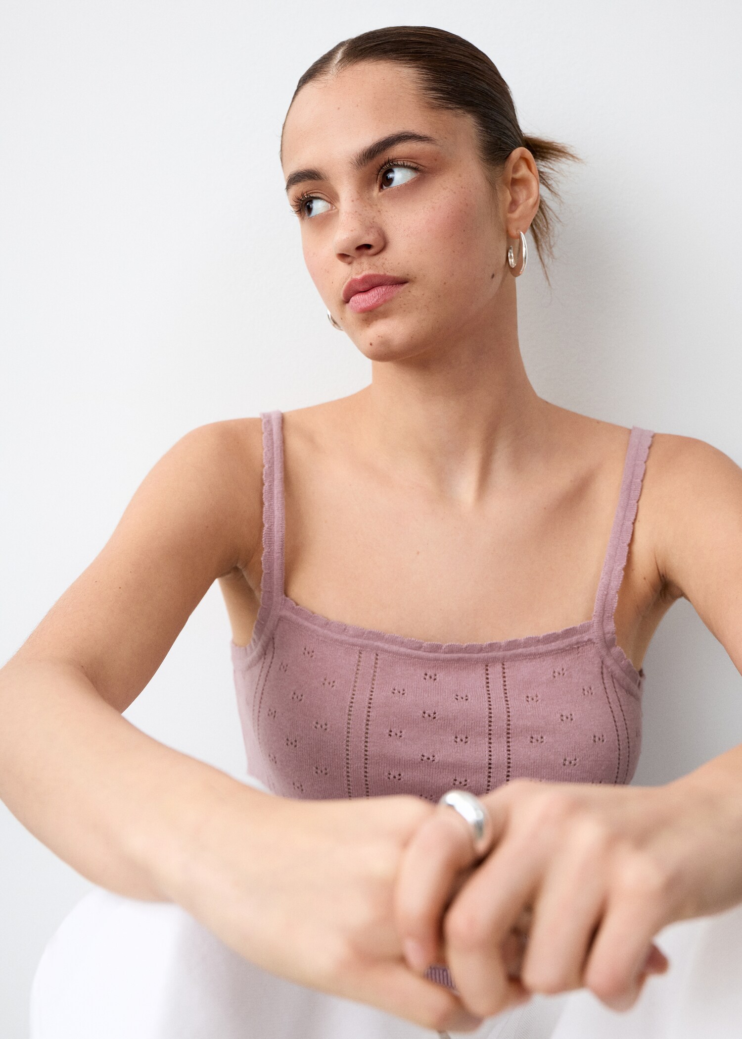 Openwork knit top - Details of the article 1