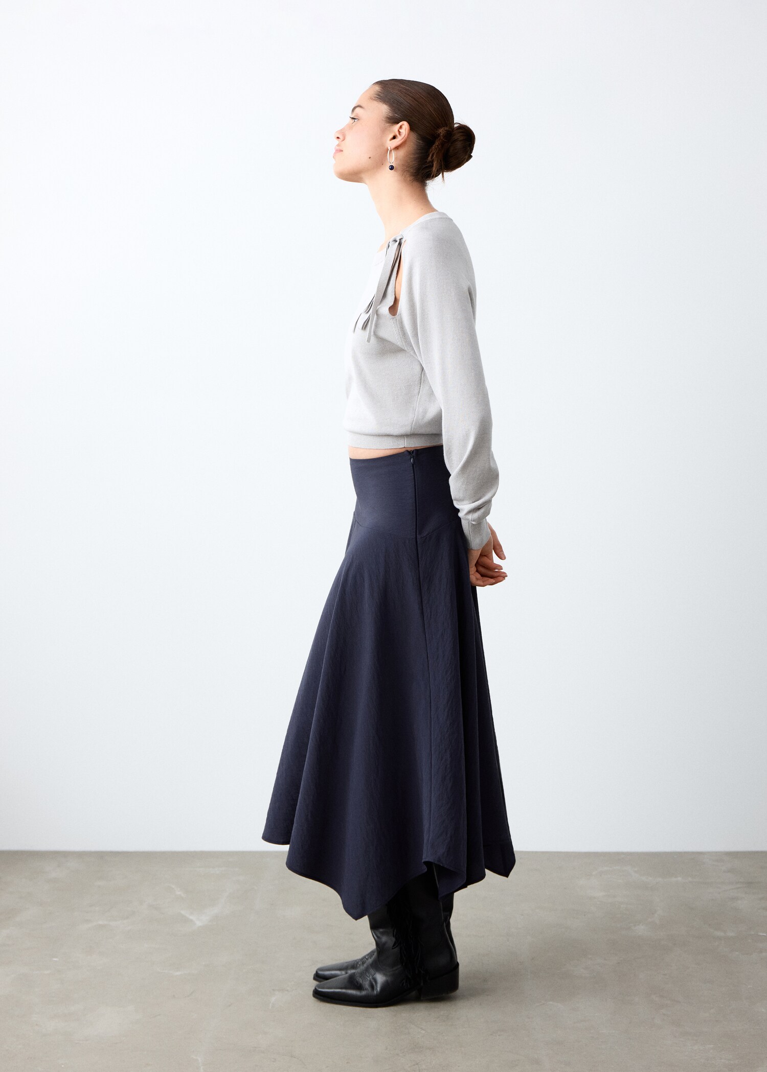 Draped midi skirt - Medium plane
