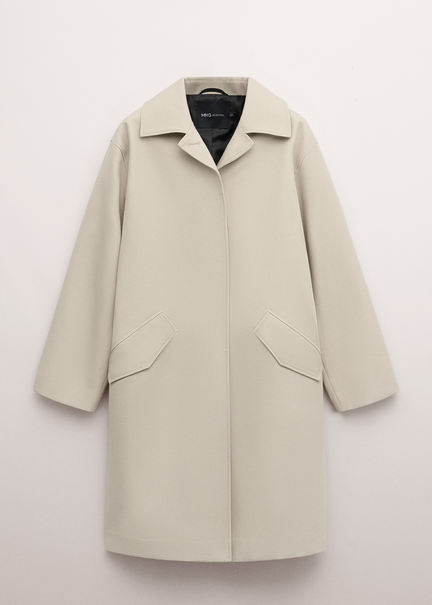 Тренч из 100% хлопка с карманами - Изделие без модели