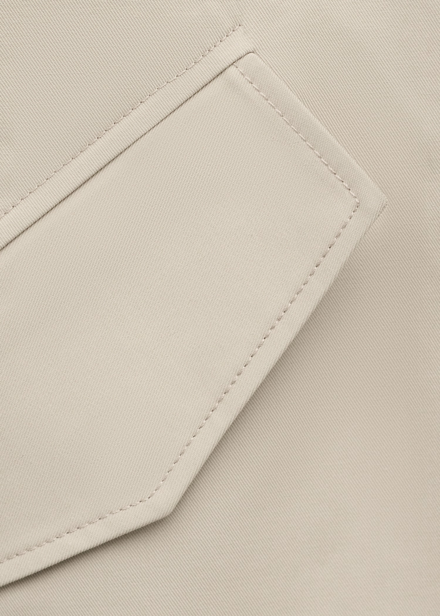 Тренч из 100% хлопка с карманами - Деталь изделия 0