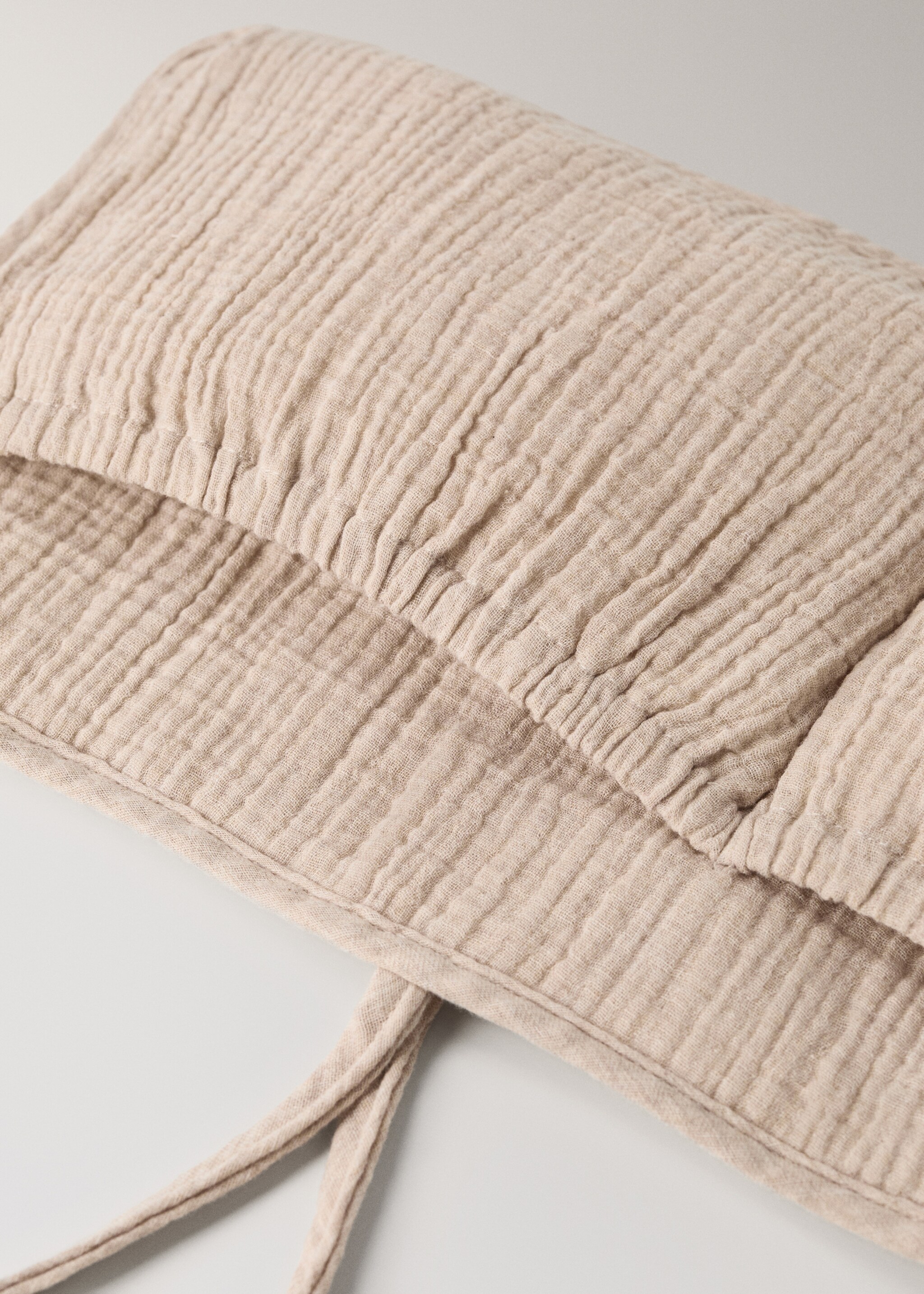 Cotton muslin cot organiser - Details of the article 2, Beige. Ref: 27084783-00.