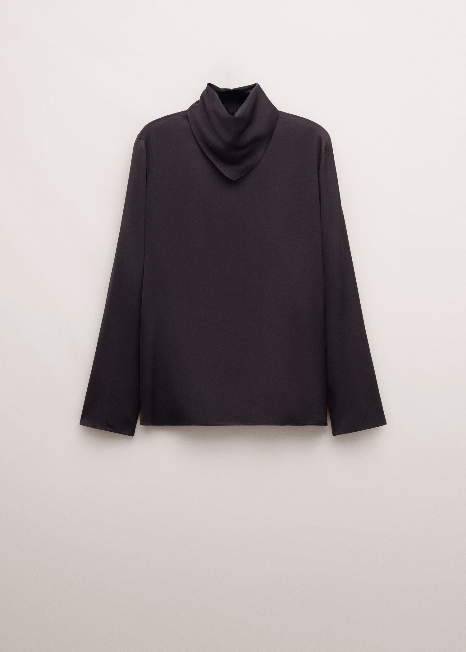 Satin blouse with a turtleneck - Article without model