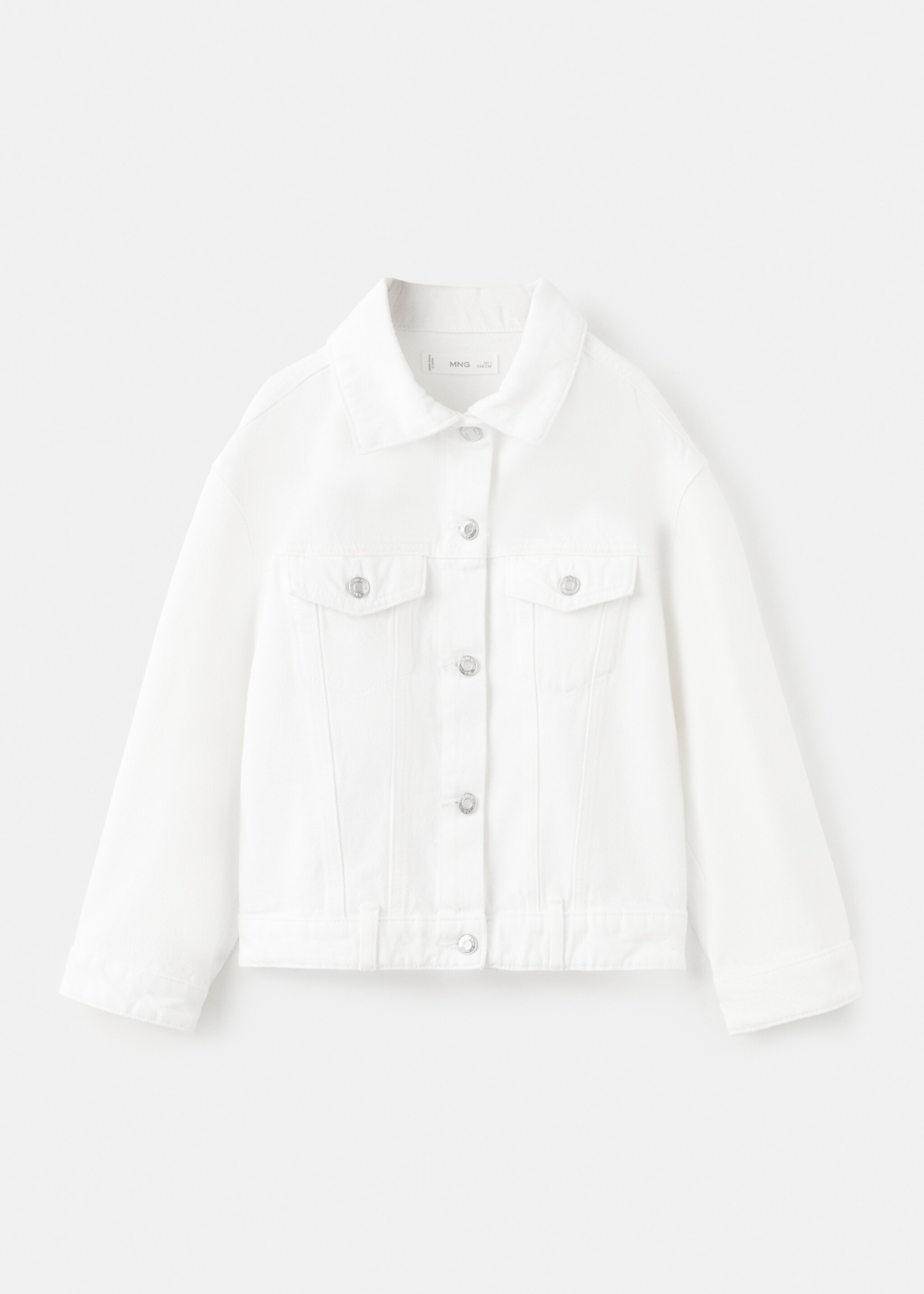 Basic denim jacket - Article without model, White. Ref: 27085142-00.